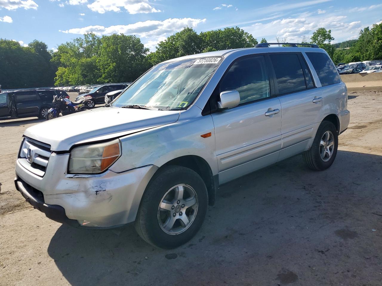 2008 Honda Pilot Exl Silver vin: 5FNYF18598B050500