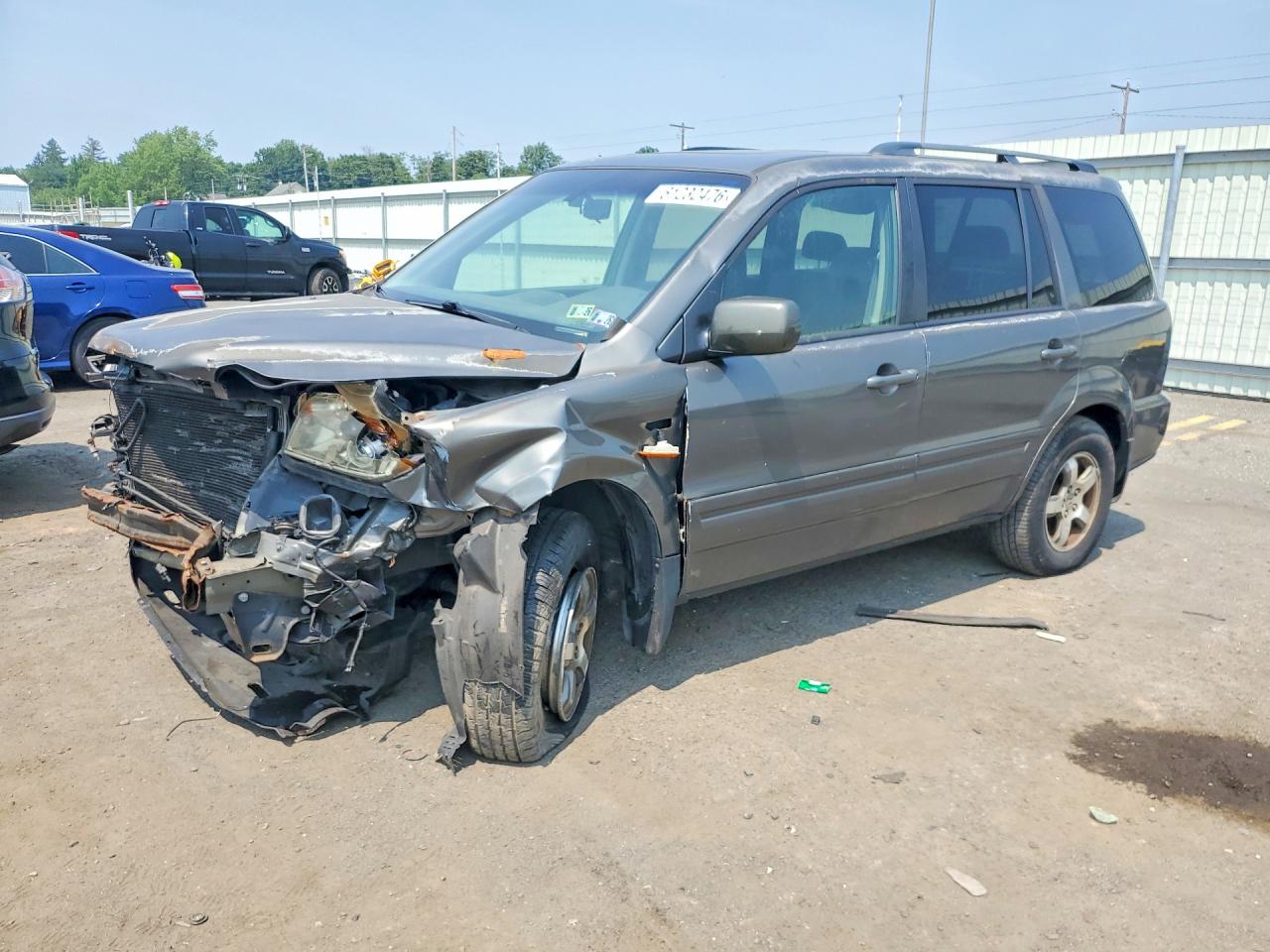 2008 Honda Pilot Exl Gray vin: 5FNYF18598B053140