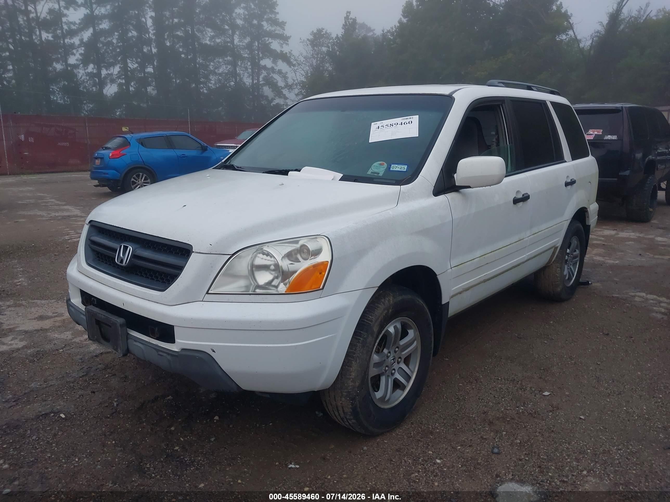 2004 Honda Pilot Ex-l White vin: 5FNYF185X4B003924