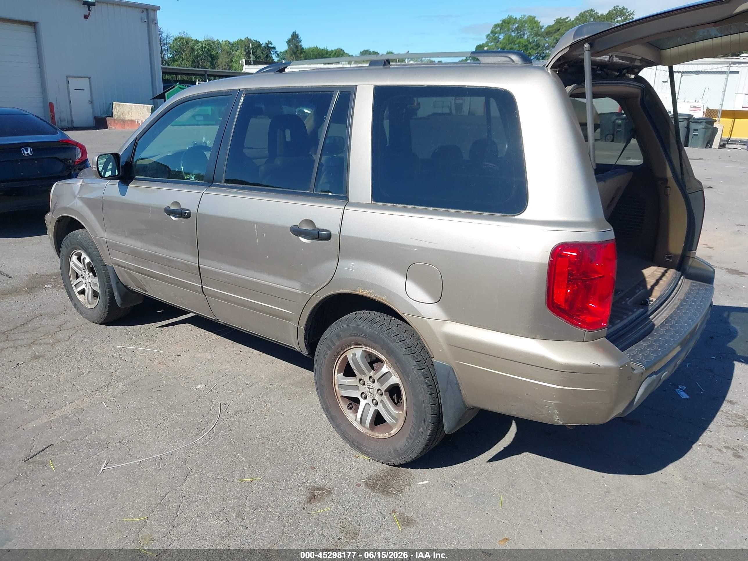 2005 Honda Pilot Ex-l Gold vin: 5FNYF185X5B014567