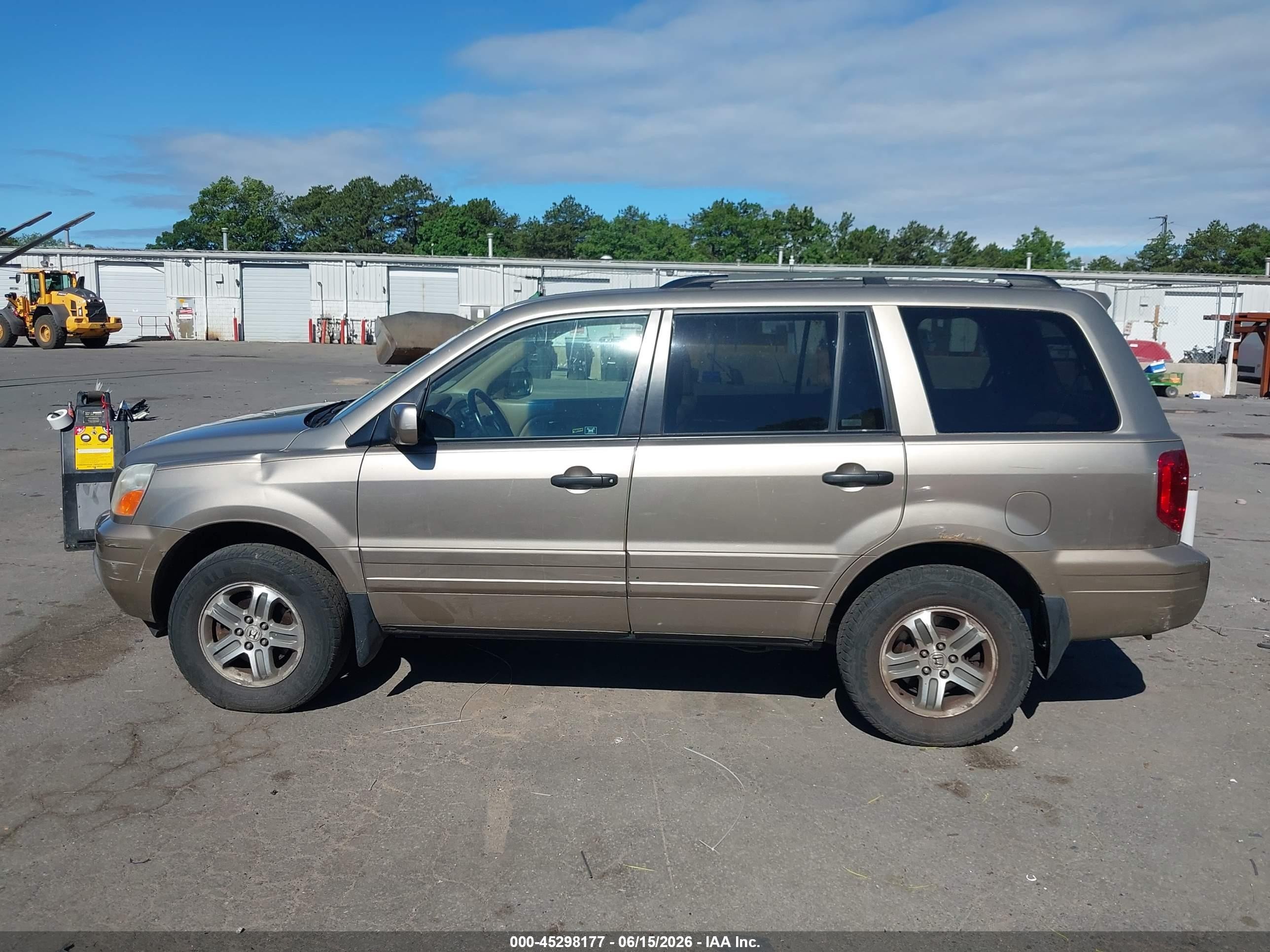 2005 Honda Pilot Ex-l Gold vin: 5FNYF185X5B014567
