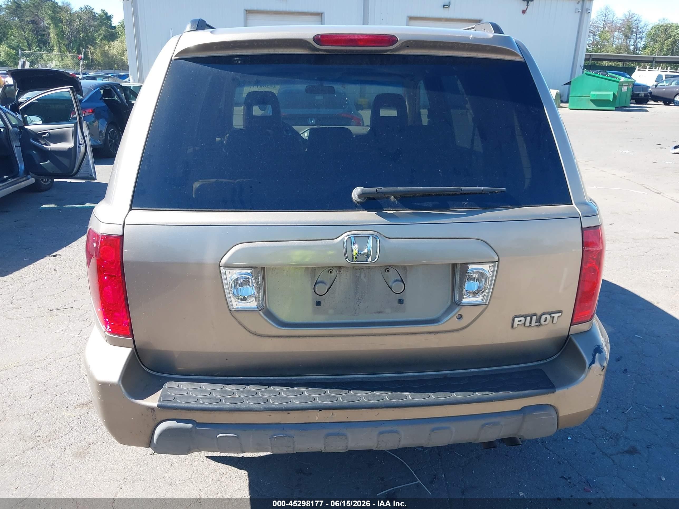 2005 Honda Pilot Ex-l Gold vin: 5FNYF185X5B014567