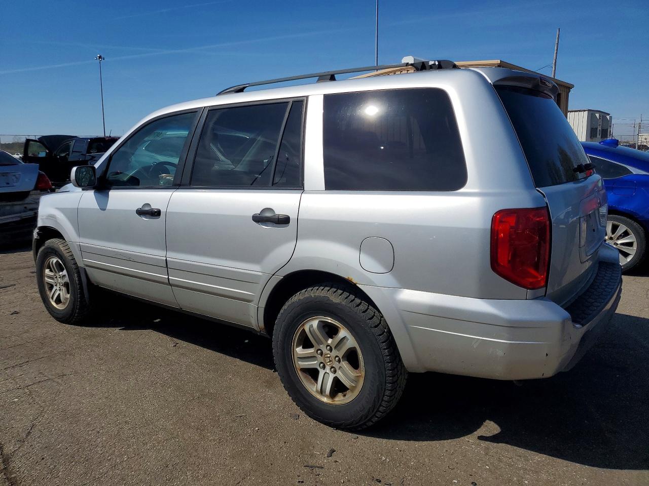 2005 Honda Pilot Exl Silver vin: 5FNYF185X5B047701