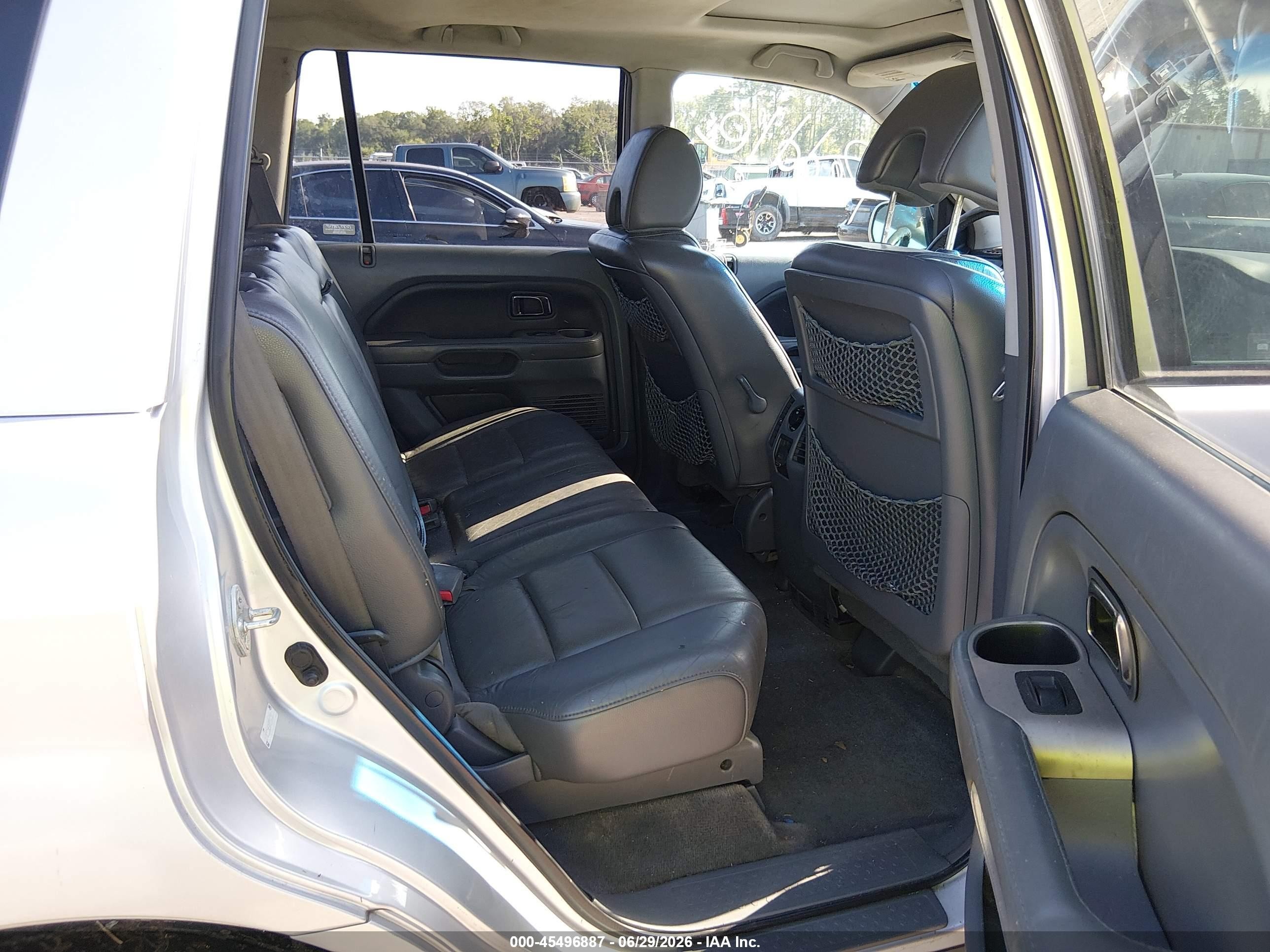 2006 Honda Pilot Ex-l Silver vin: 5FNYF185X6B011301