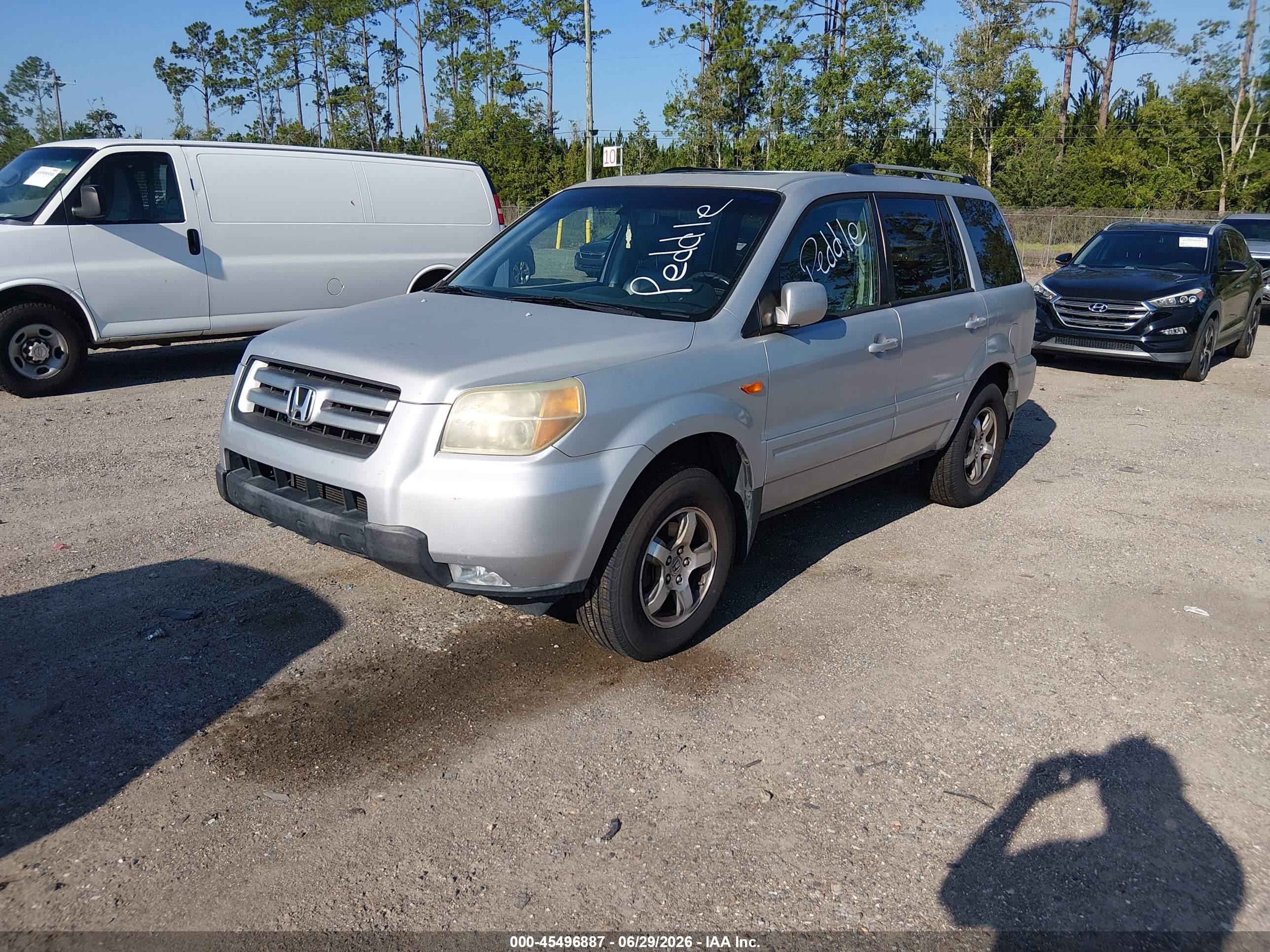 2006 Honda Pilot Ex-l Silver vin: 5FNYF185X6B011301