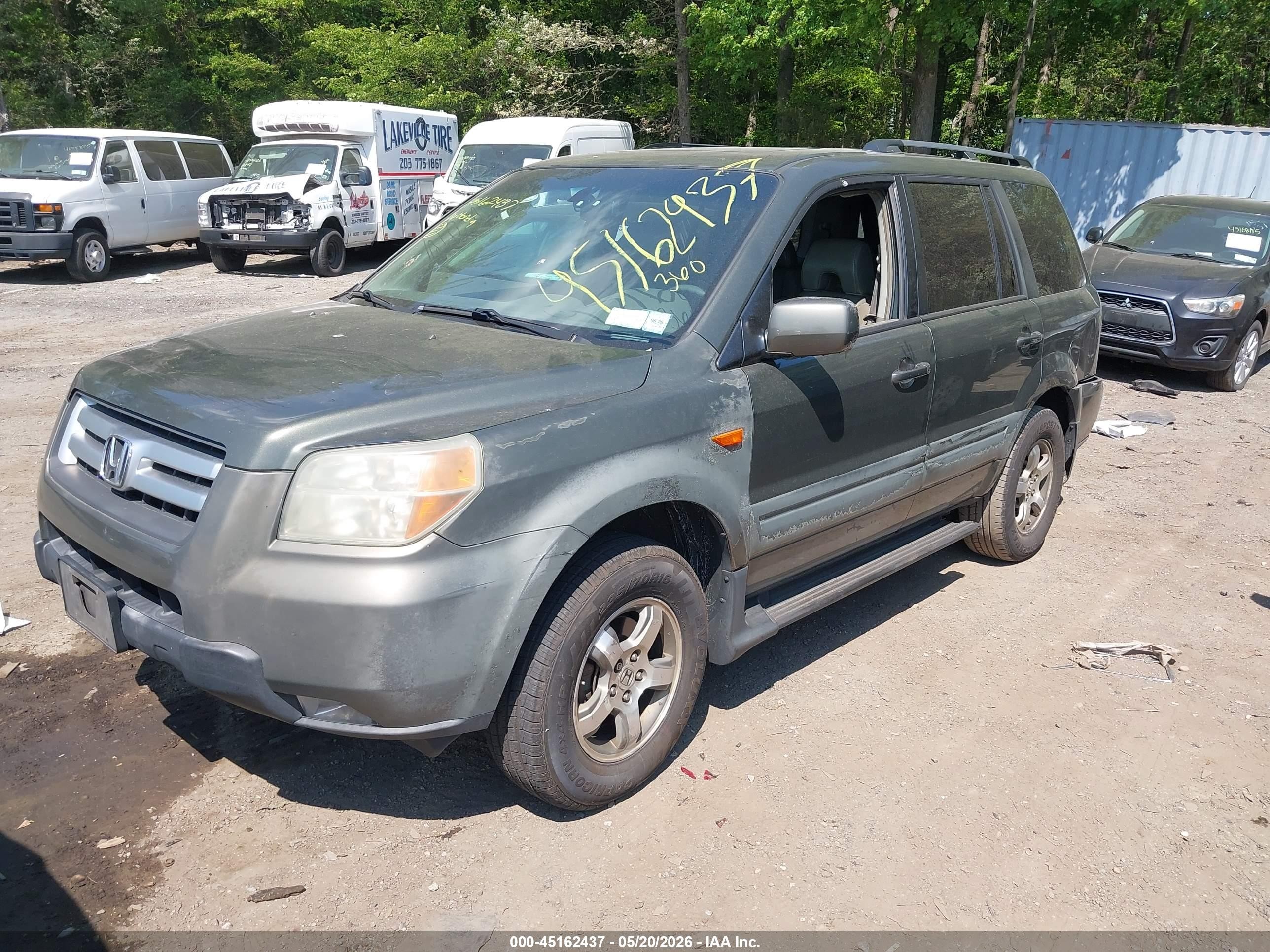 2006 Honda Pilot Ex-l Green vin: 5FNYF185X6B017048
