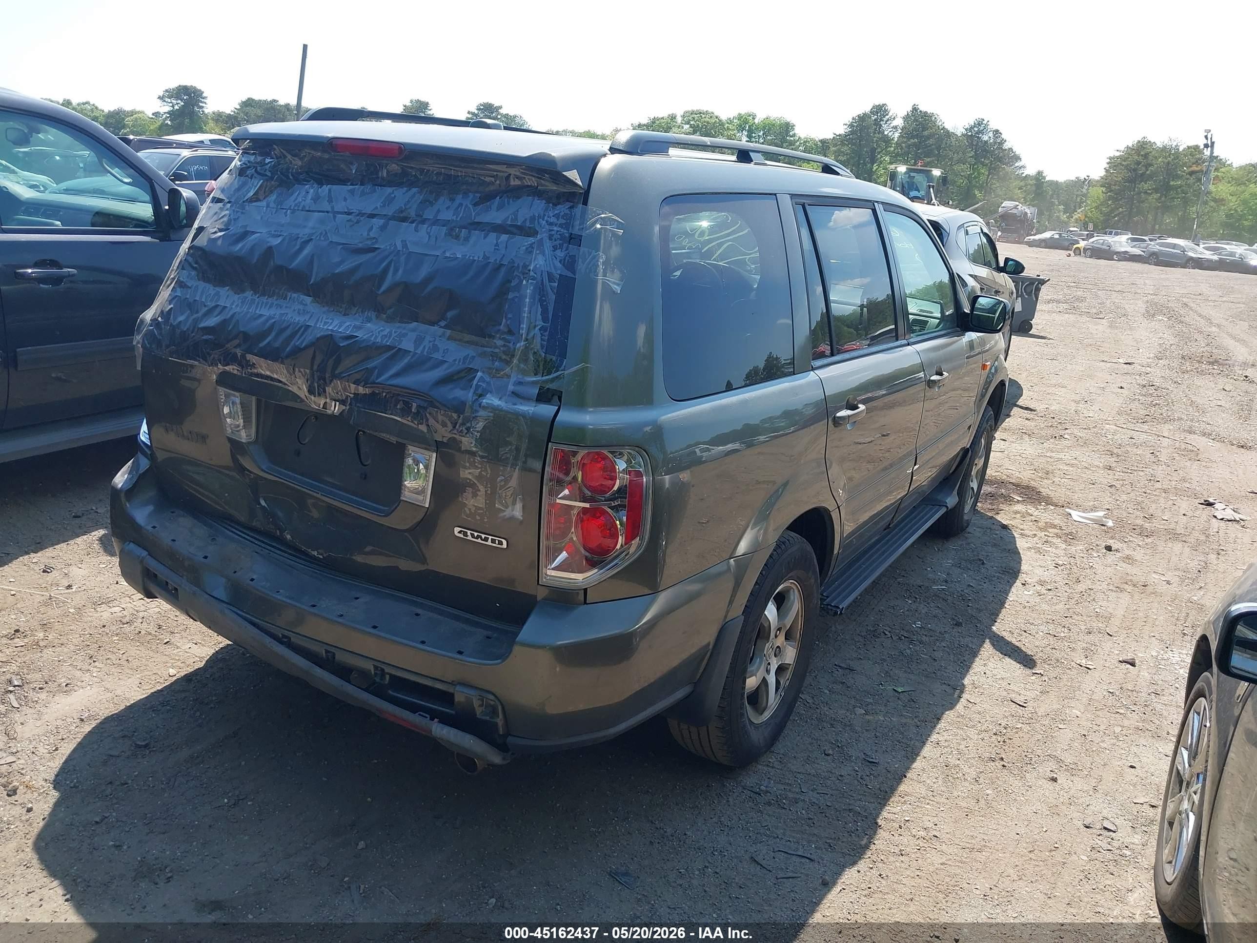 2006 Honda Pilot Ex-l Green vin: 5FNYF185X6B017048