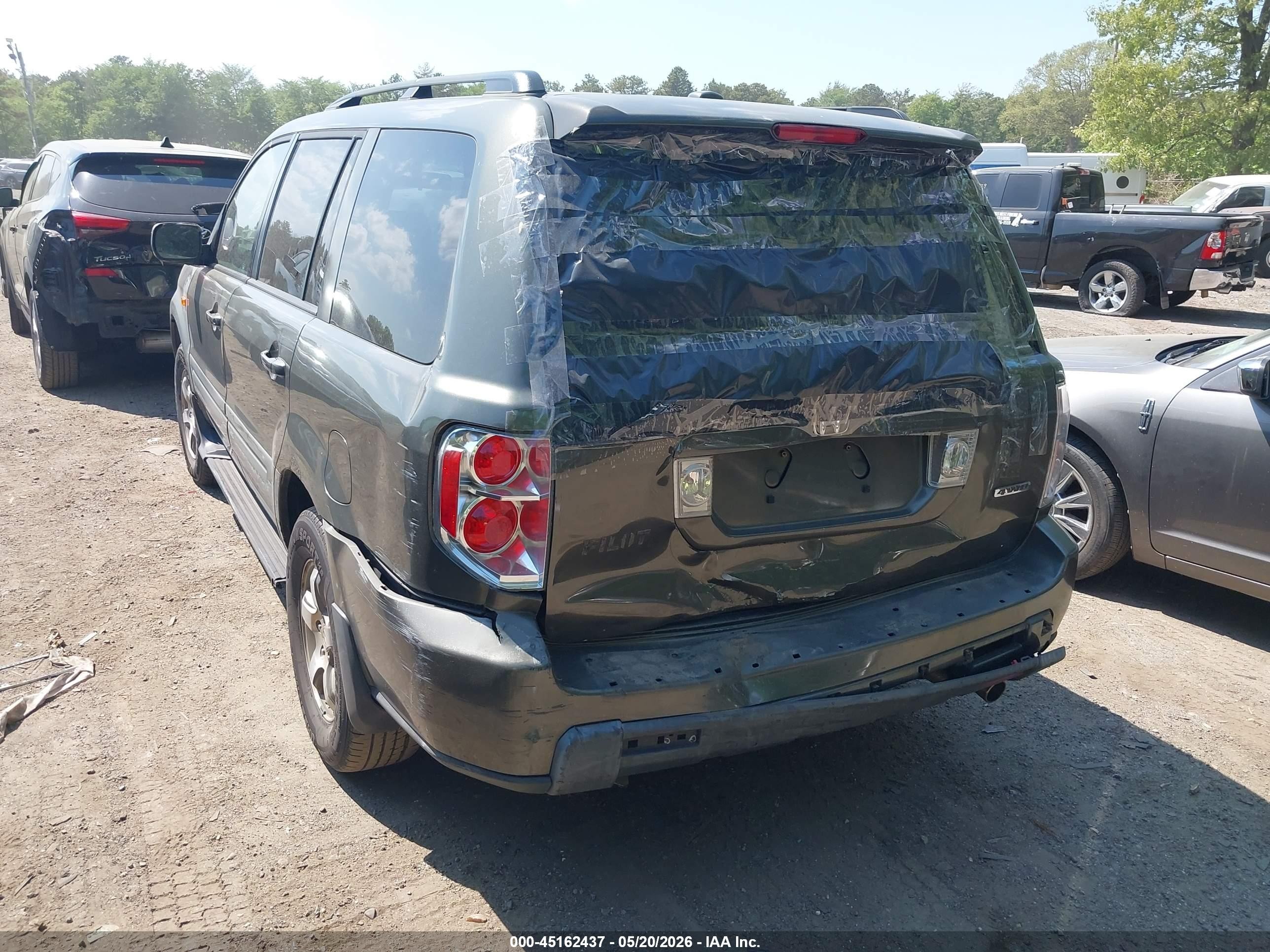 2006 Honda Pilot Ex-l Green vin: 5FNYF185X6B017048