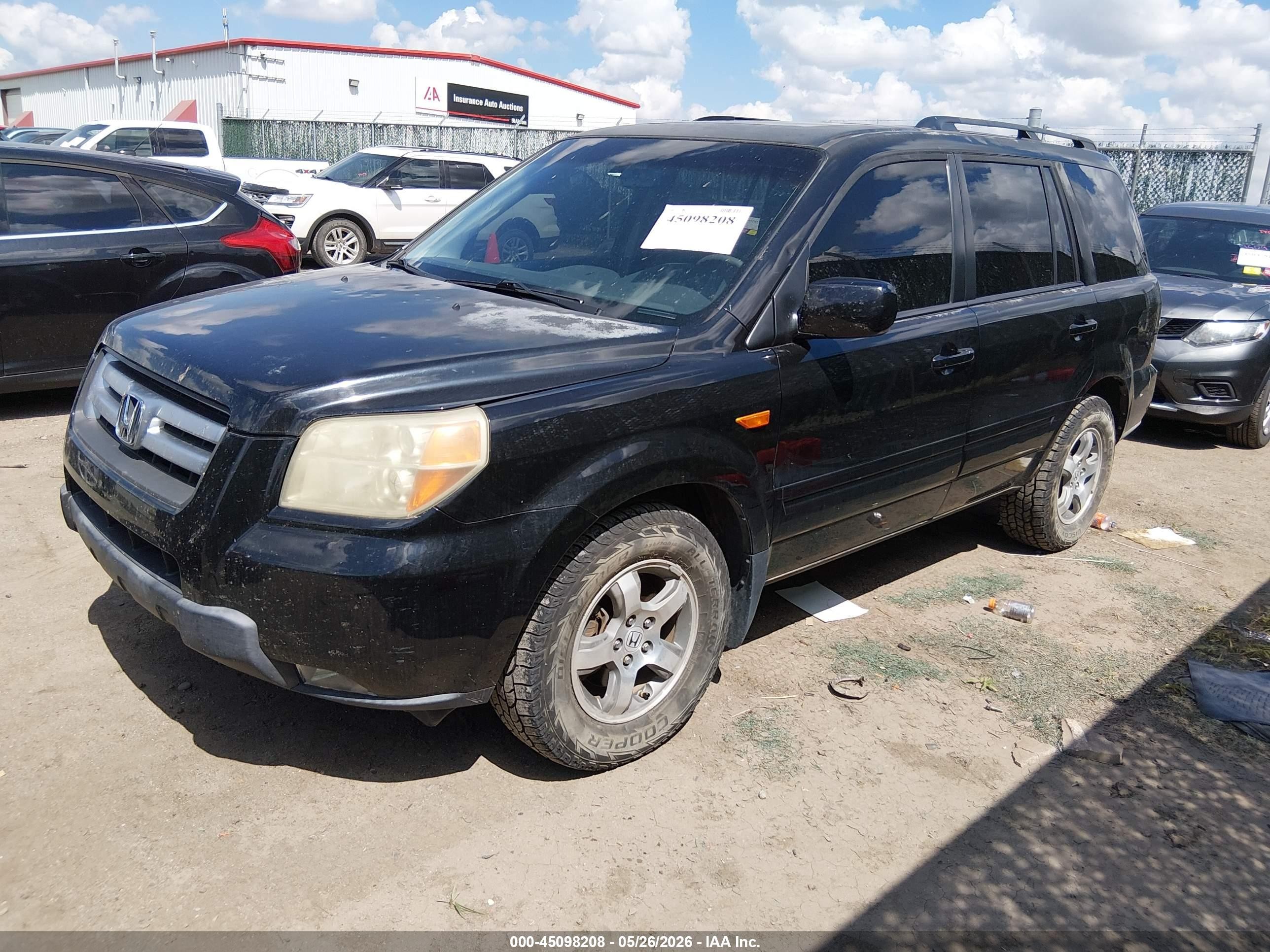 2008 Honda Pilot Ex-l Black vin: 5FNYF185X8B049467