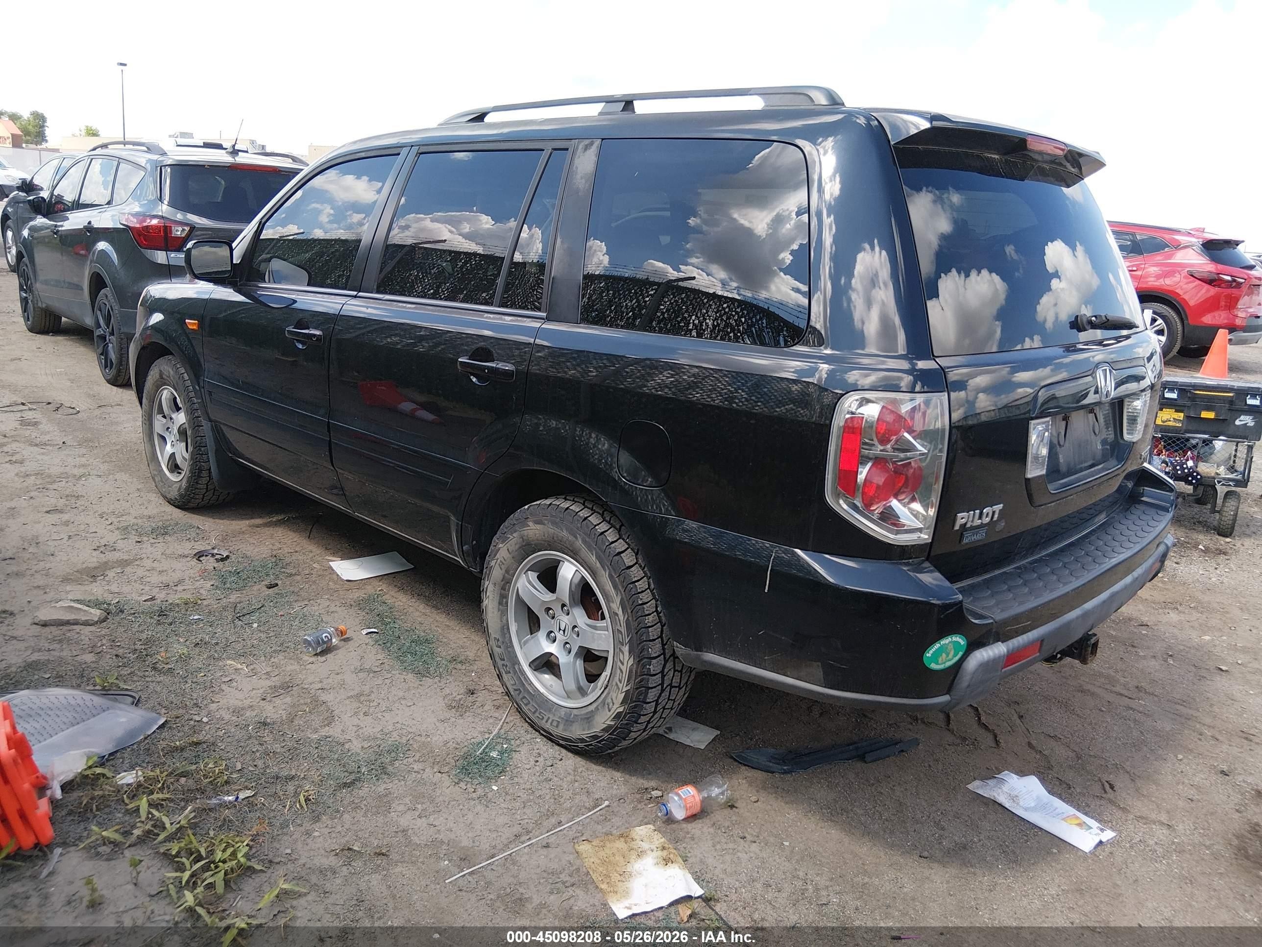2008 Honda Pilot Ex-l Black vin: 5FNYF185X8B049467