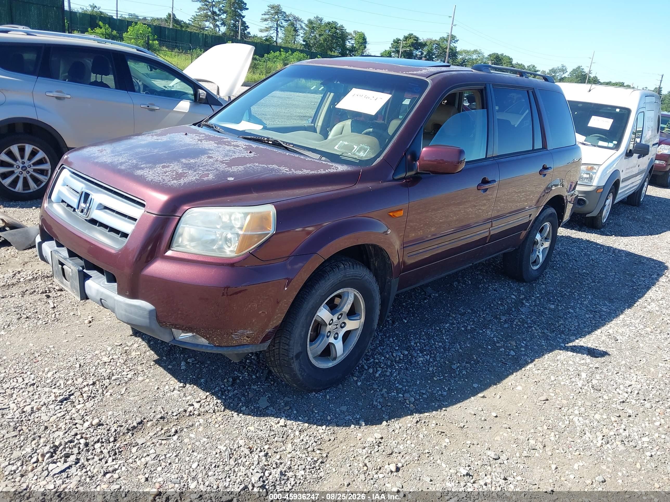 2008 Honda Pilot Ex-l Красный vin: 5FNYF185X8B054507