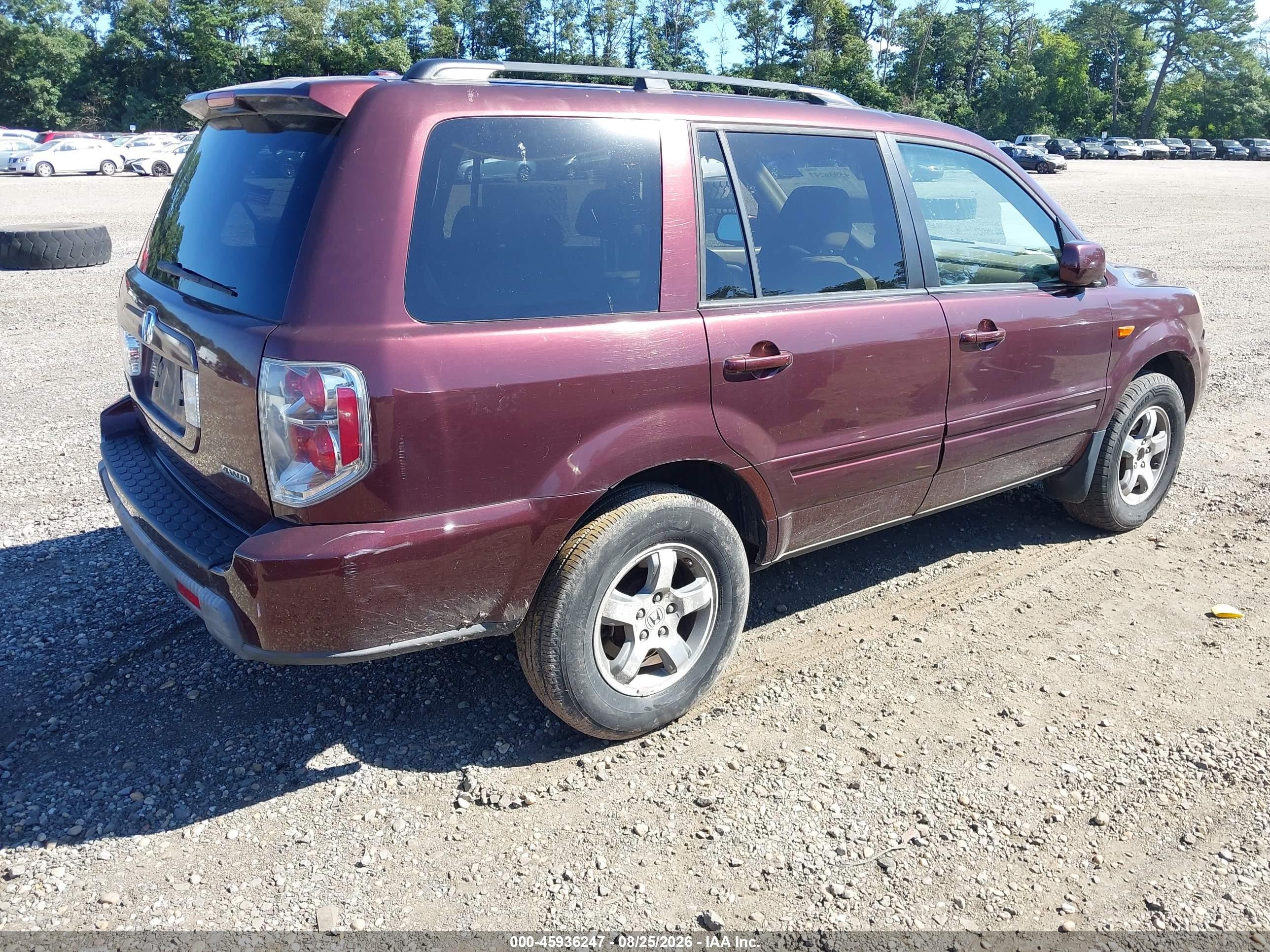 2008 Honda Pilot Ex-l Красный vin: 5FNYF185X8B054507