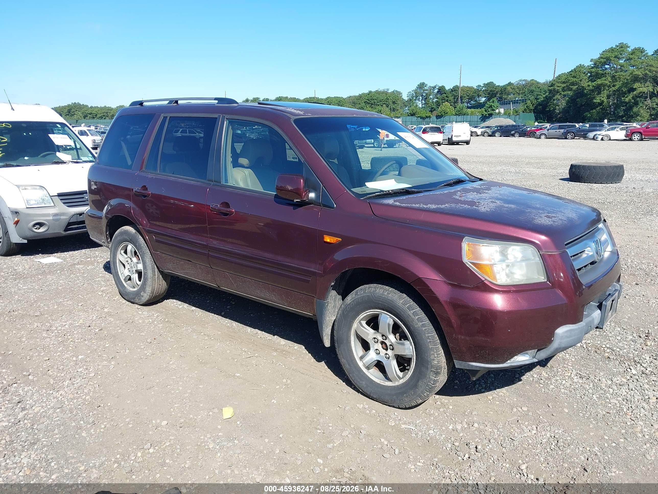 2008 Honda Pilot Ex-l Красный vin: 5FNYF185X8B054507