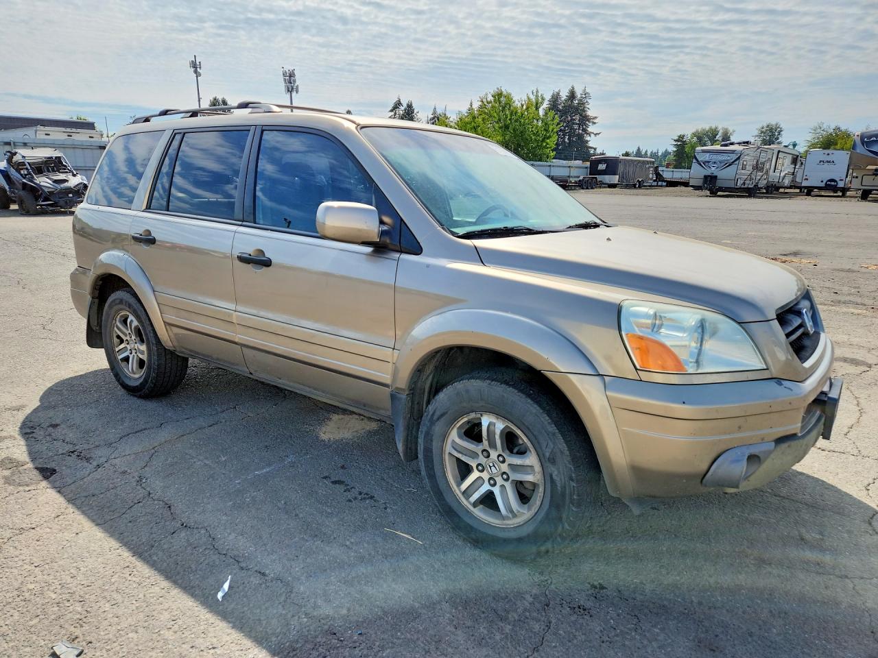 2005 Honda Pilot Exl Бежевый vin: 5FNYF18605B014070