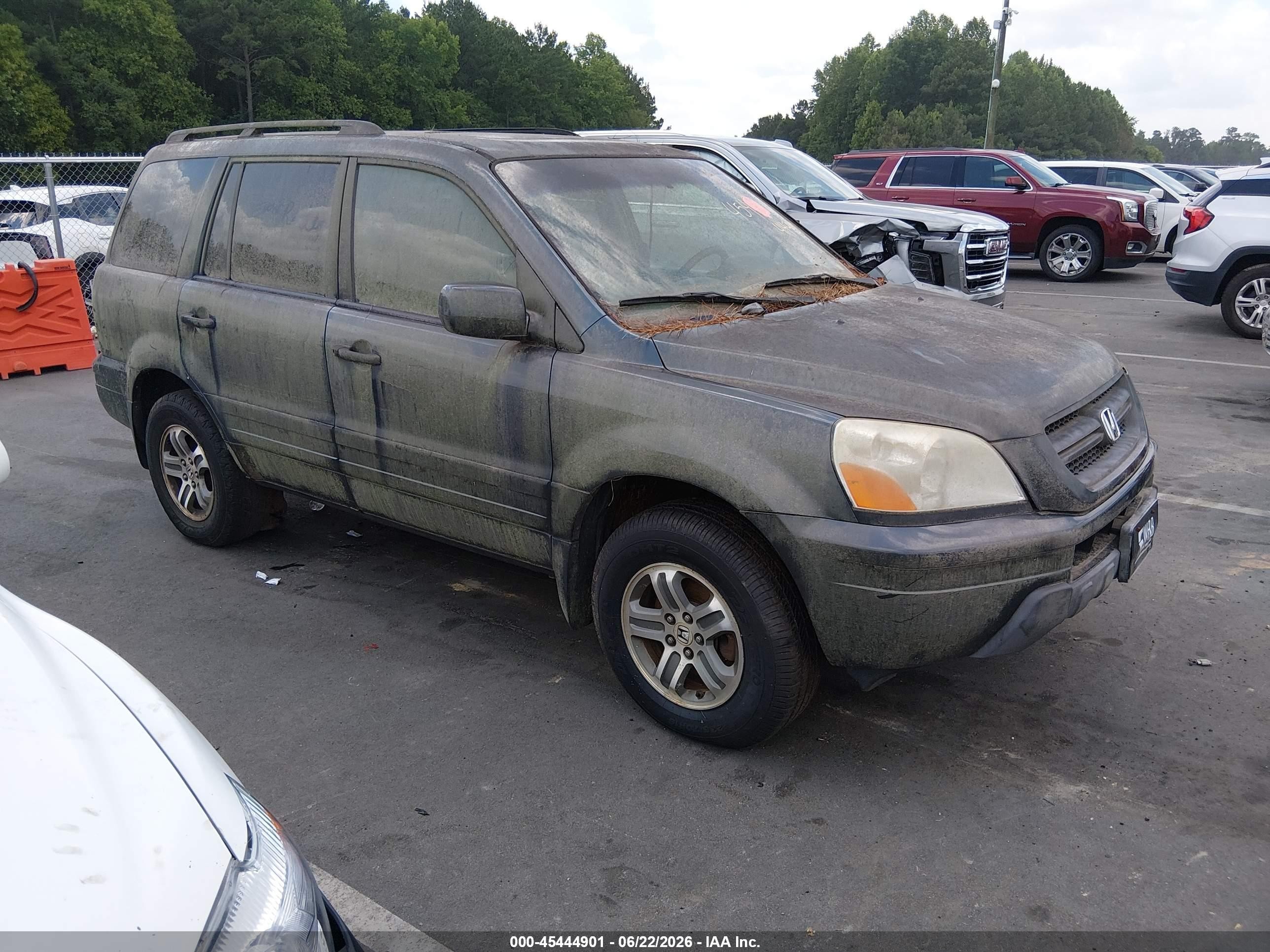 2005 Honda Pilot Ex-l Green vin: 5FNYF18605B016613