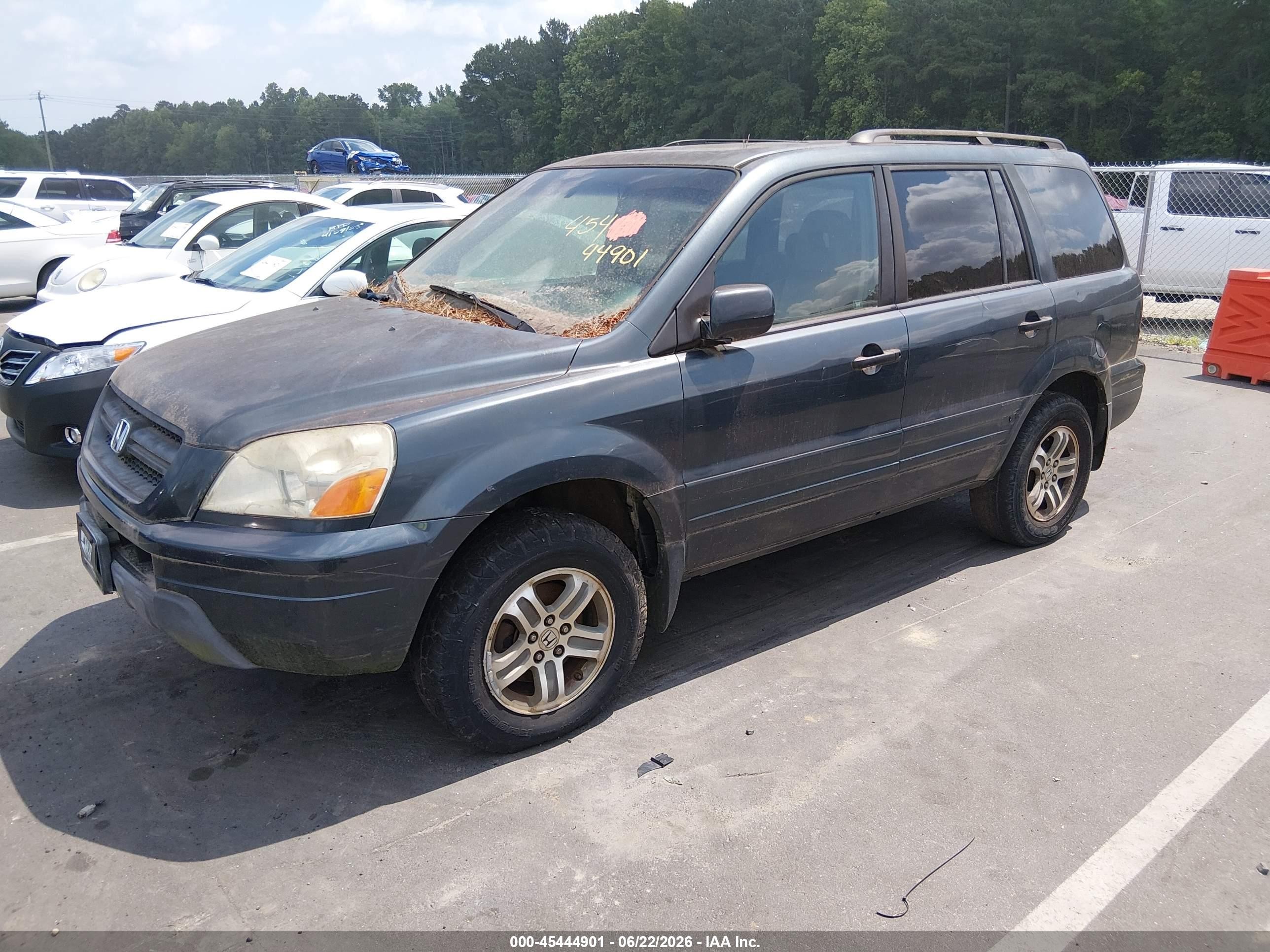 2005 Honda Pilot Ex-l Green vin: 5FNYF18605B016613