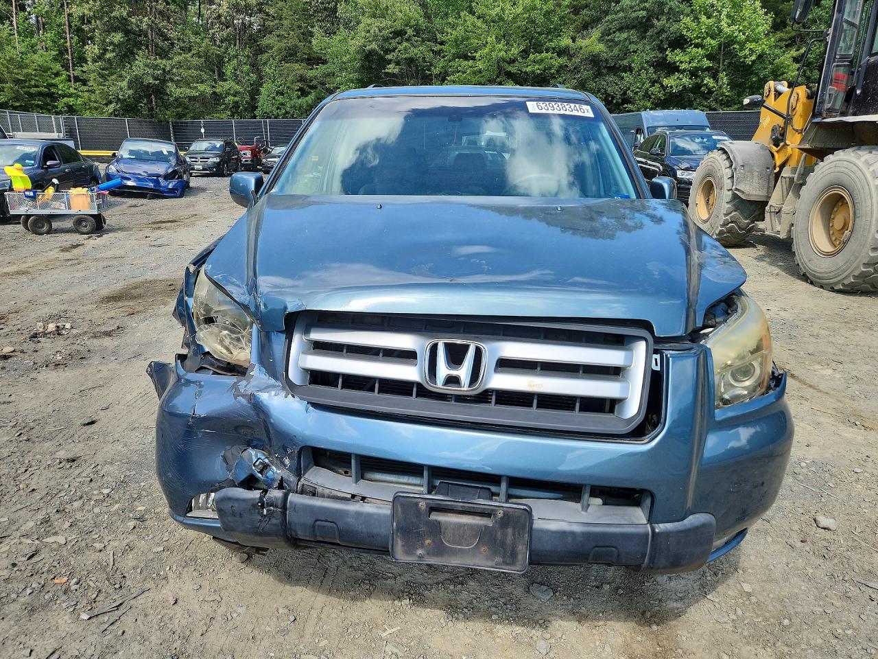 2006 Hond Pilot Blue vin: 5FNYF18606B026267