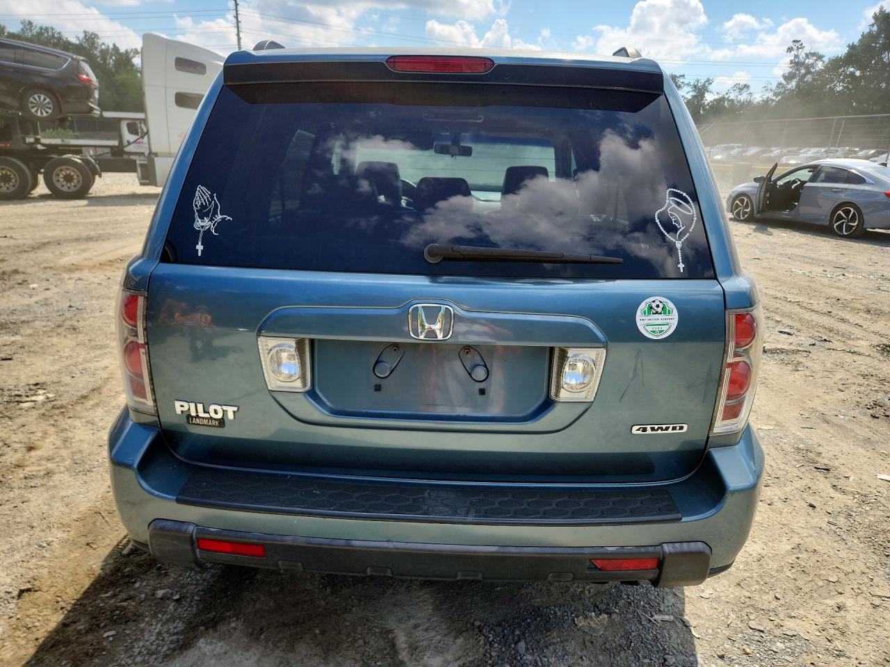 2006 Hond Pilot Blue vin: 5FNYF18606B026267