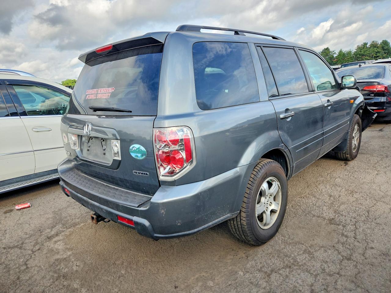 2008 Honda Pilot Exl Gray vin: 5FNYF18608B022898