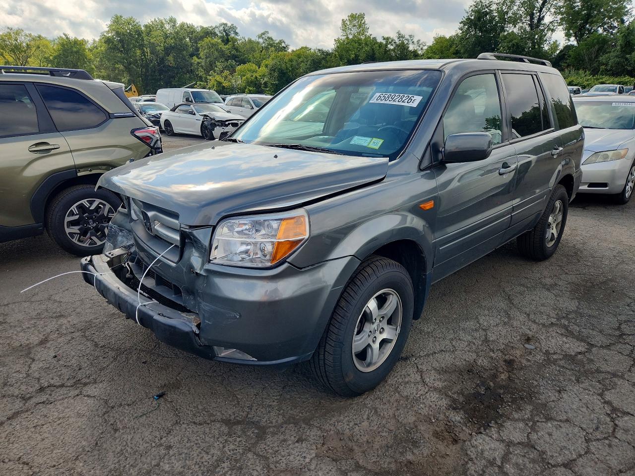 2008 Honda Pilot Exl Серый vin: 5FNYF18608B022898