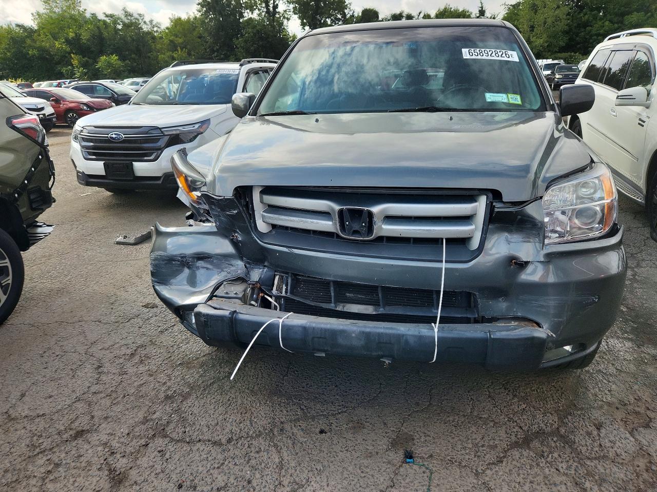 2008 Honda Pilot Exl Gray vin: 5FNYF18608B022898