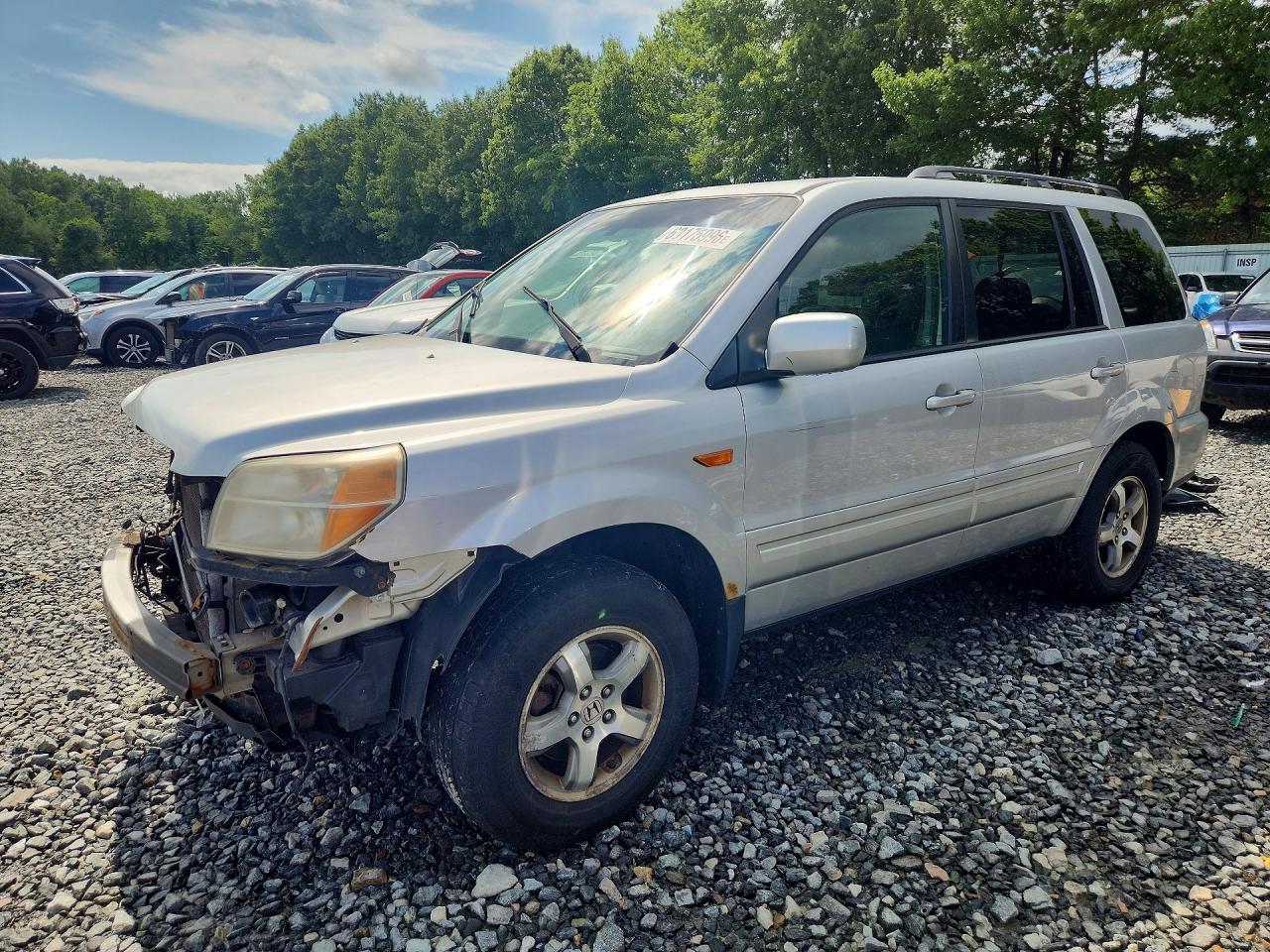 2008 Honda Pilot Exl Silver vin: 5FNYF18608B033593