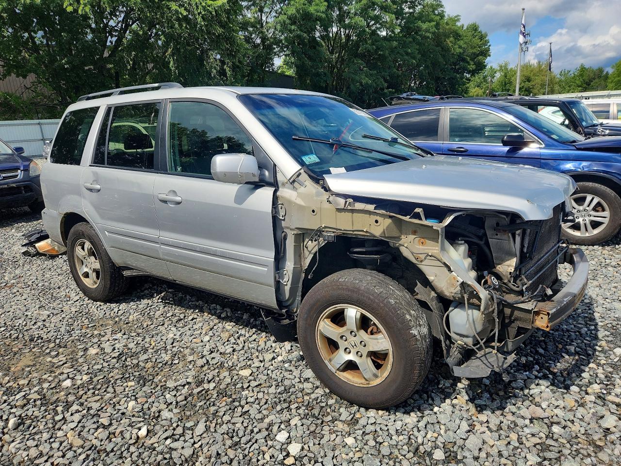 2008 Honda Pilot Exl Silver vin: 5FNYF18608B033593