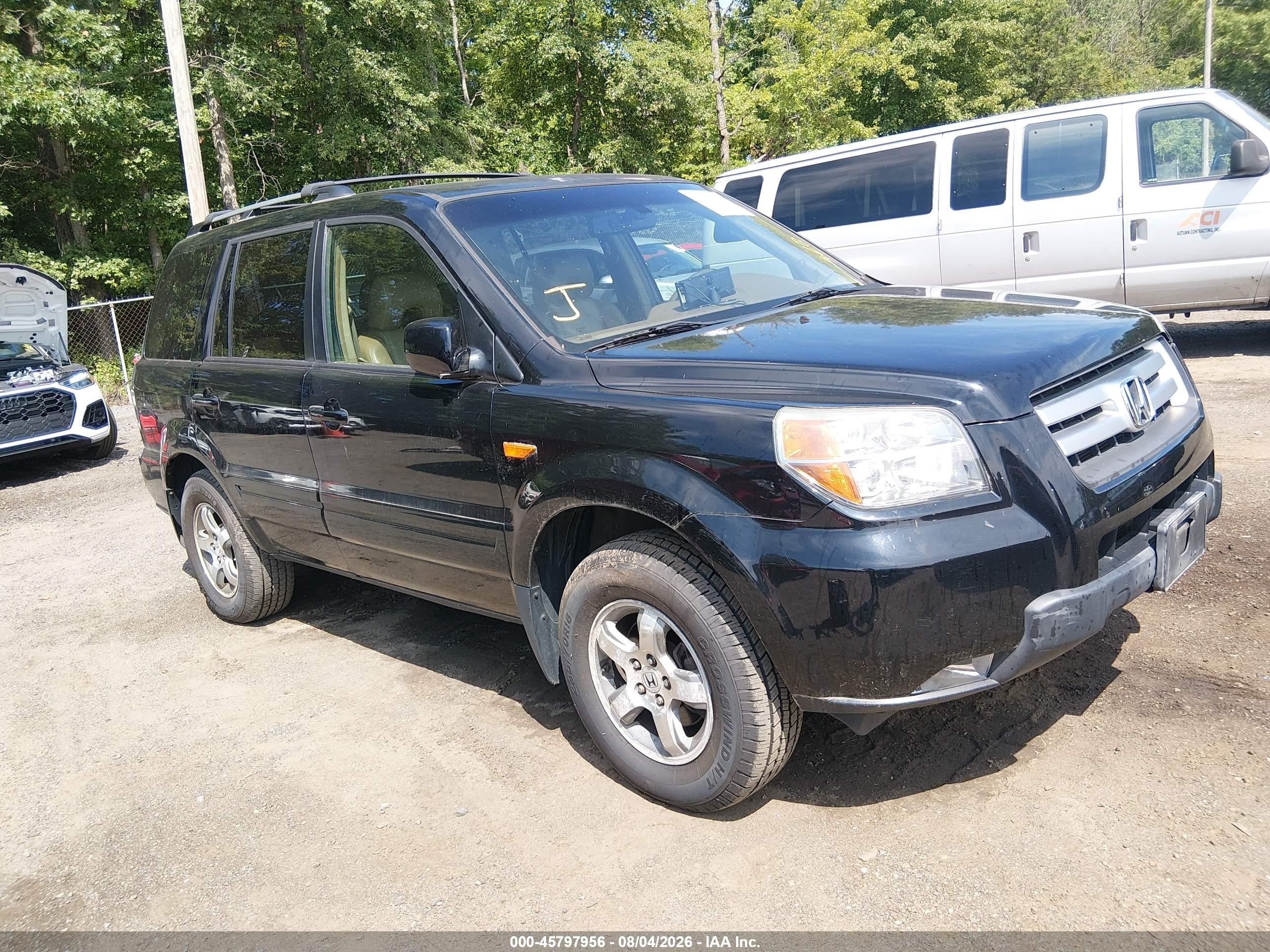 2006 Honda Pilot Ex-l Black vin: 5FNYF18616B017223