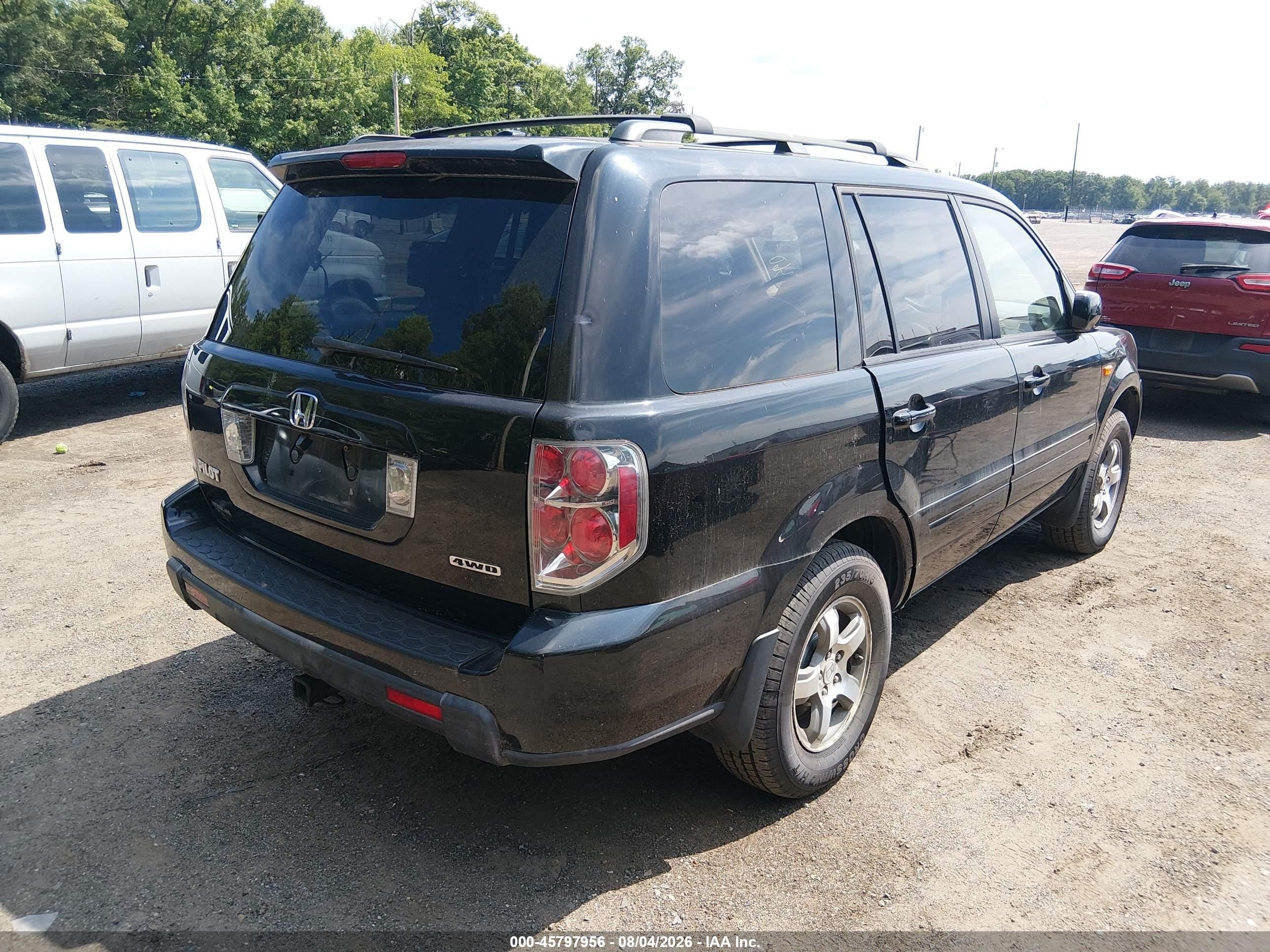 2006 Honda Pilot Ex-l Черный vin: 5FNYF18616B017223