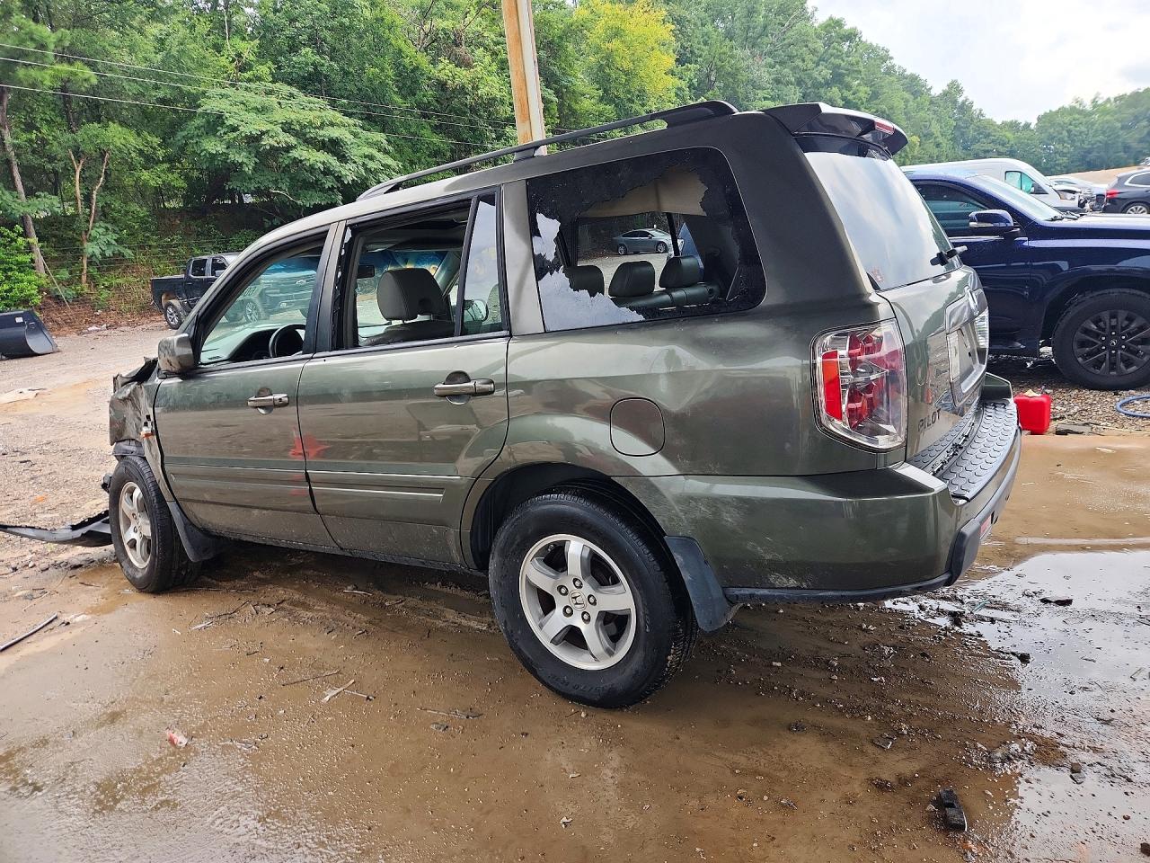 2006 Honda Pilot Ex Green vin: 5FNYF18616B017545