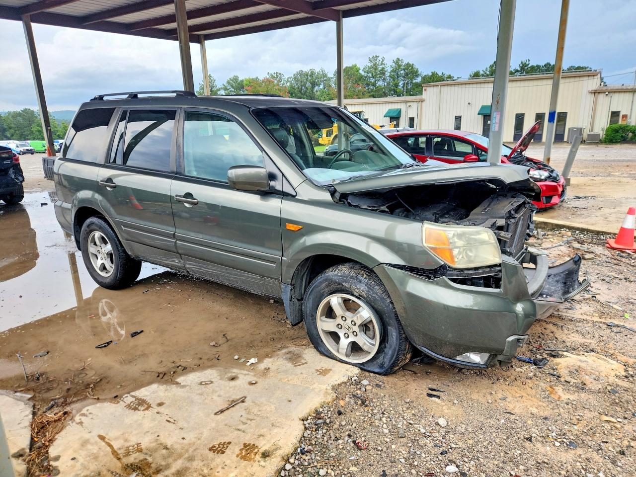 2006 Honda Pilot Ex Green vin: 5FNYF18616B017545