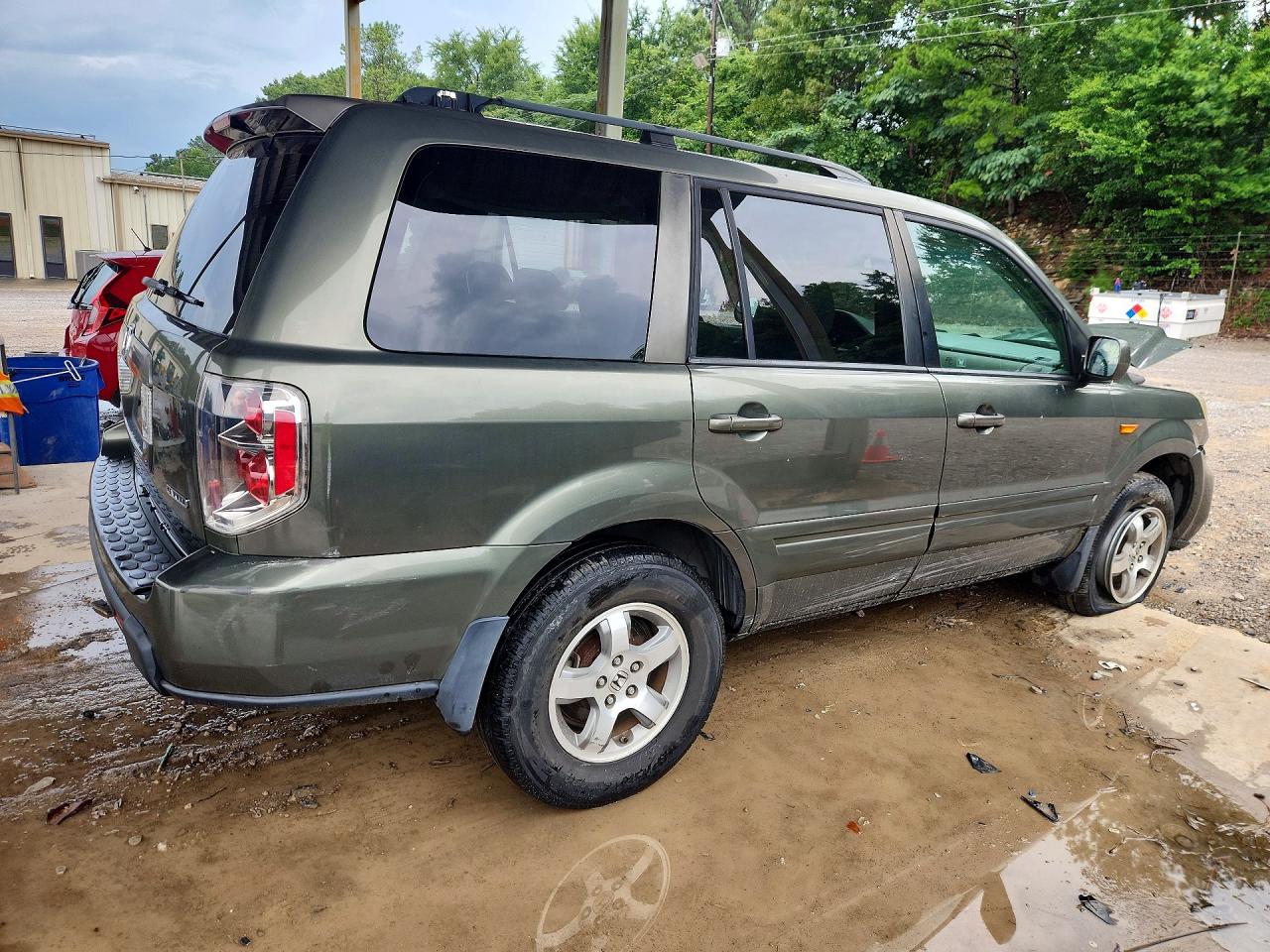 2006 Honda Pilot Ex Green vin: 5FNYF18616B017545