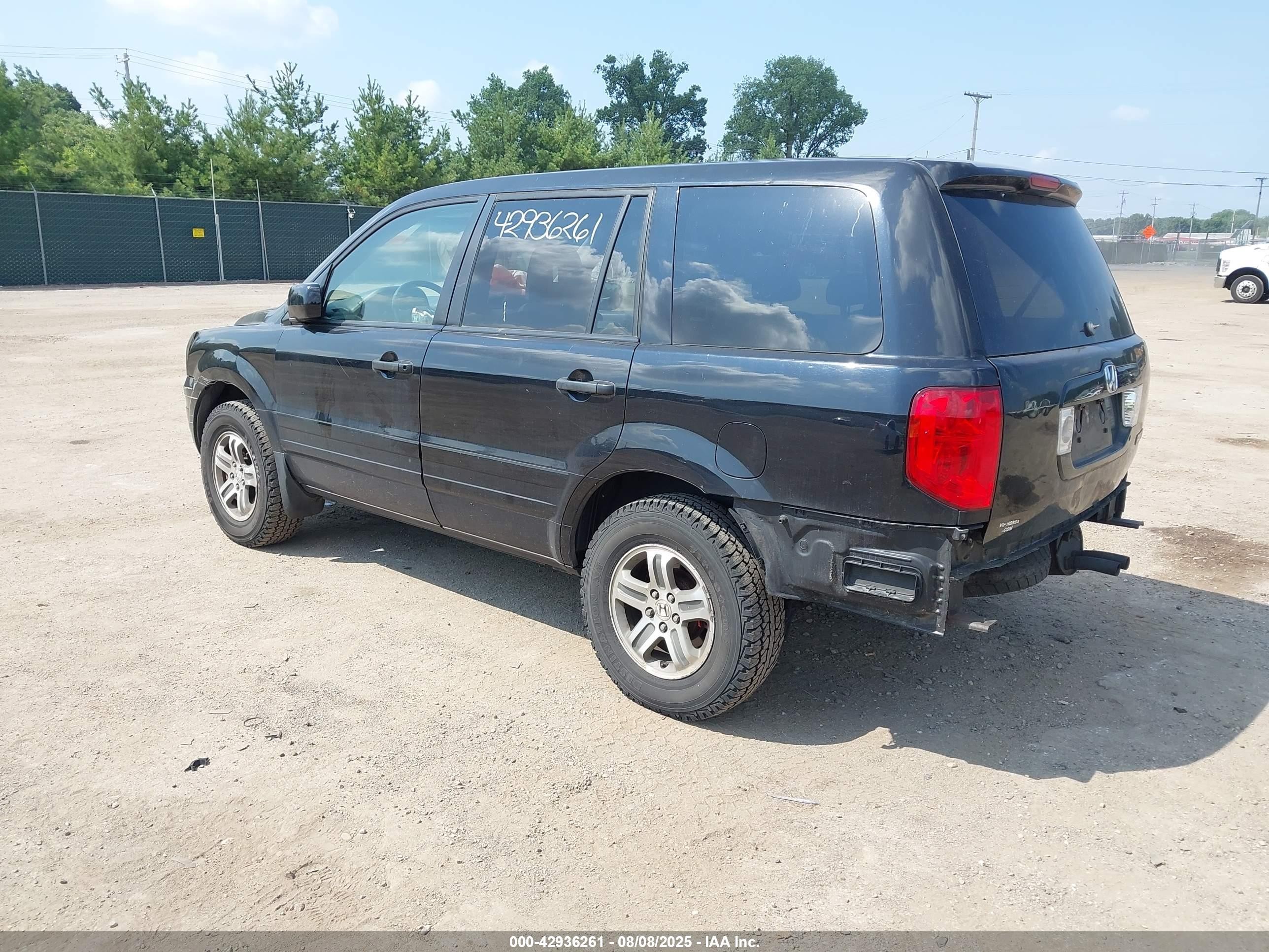 2005 Honda Pilot Ex-l Black vin: 5FNYF18625B019979