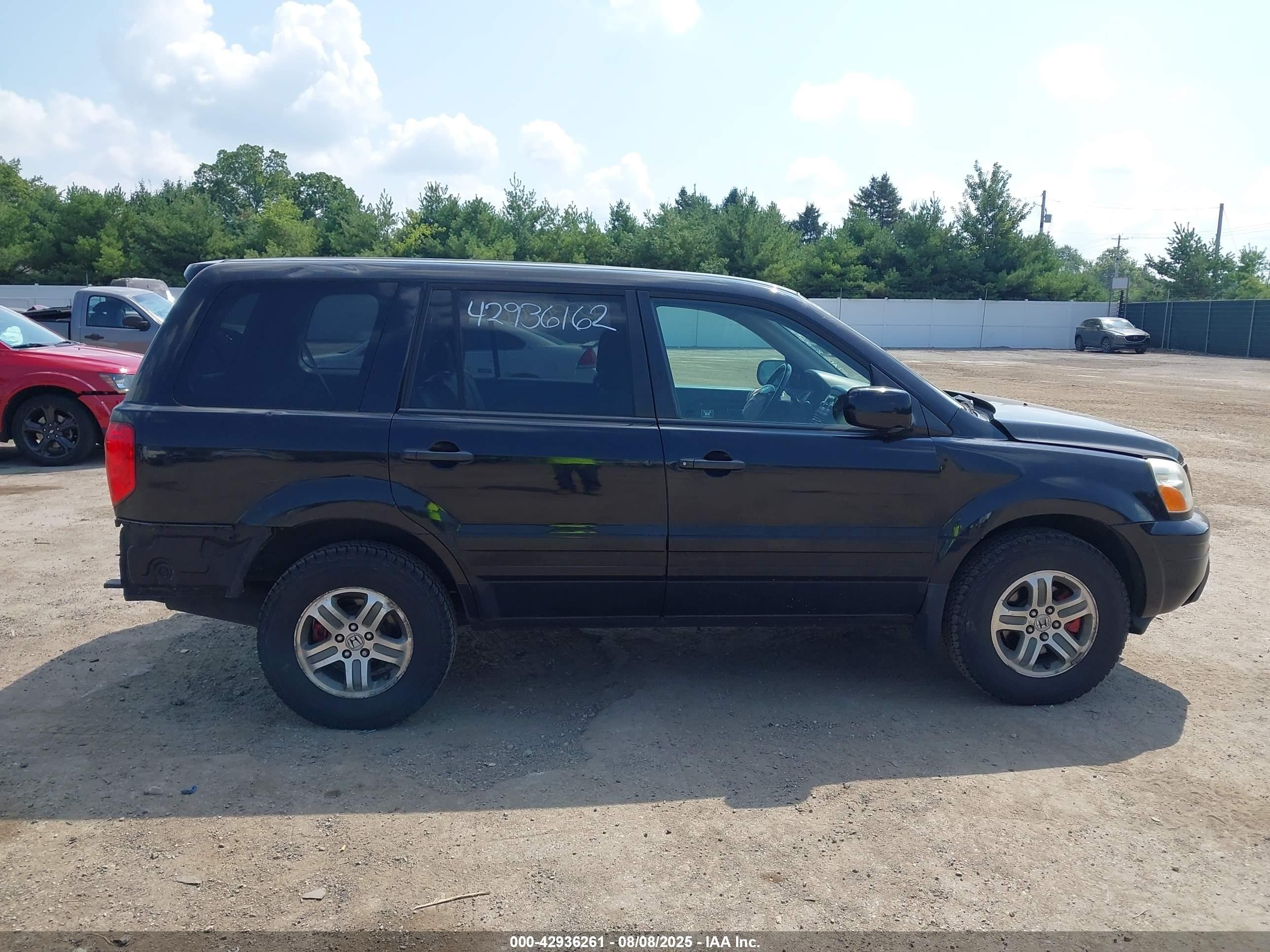 2005 Honda Pilot Ex-l Black vin: 5FNYF18625B019979