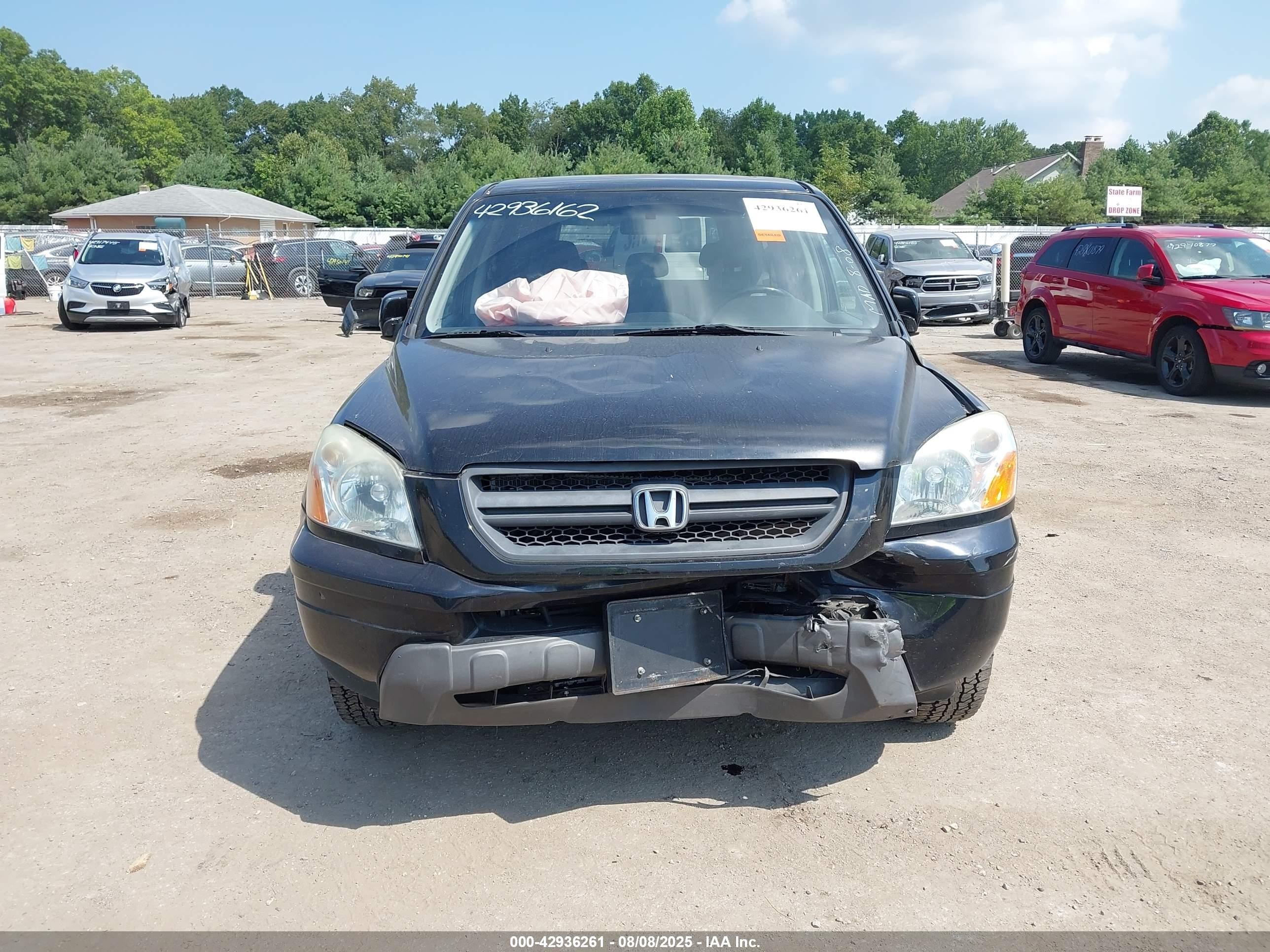 2005 Honda Pilot Ex-l Black vin: 5FNYF18625B019979