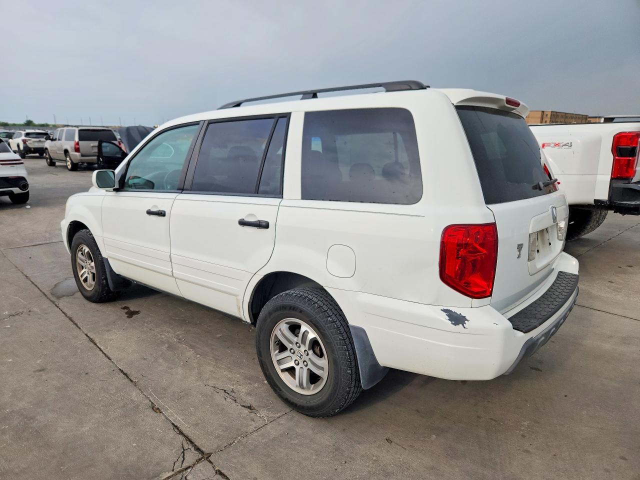 2005 Honda Pilot Exl White vin: 5FNYF18625B027645