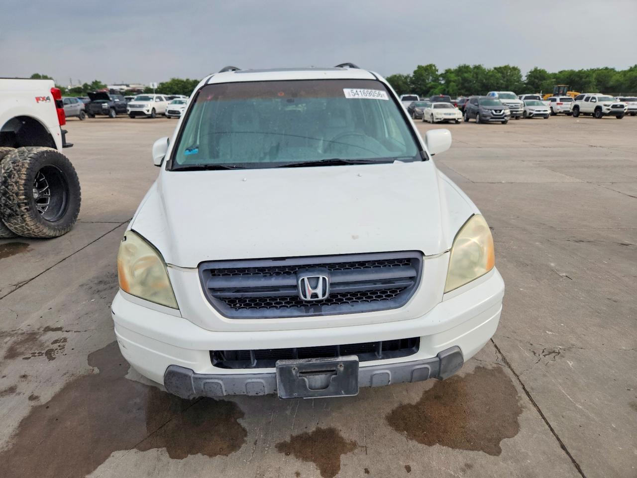 2005 Honda Pilot Exl White vin: 5FNYF18625B027645