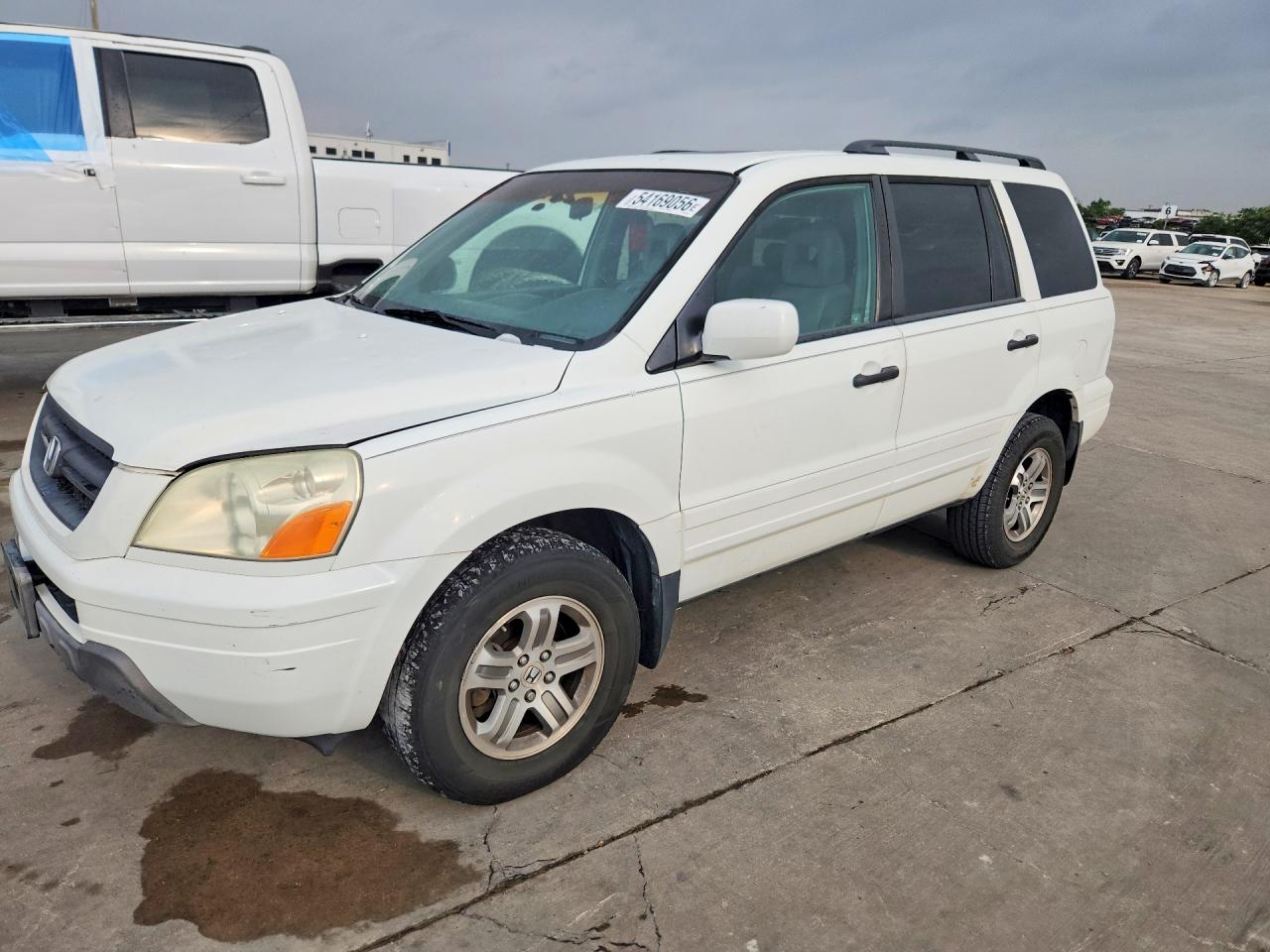 2005 Honda Pilot Exl White vin: 5FNYF18625B027645