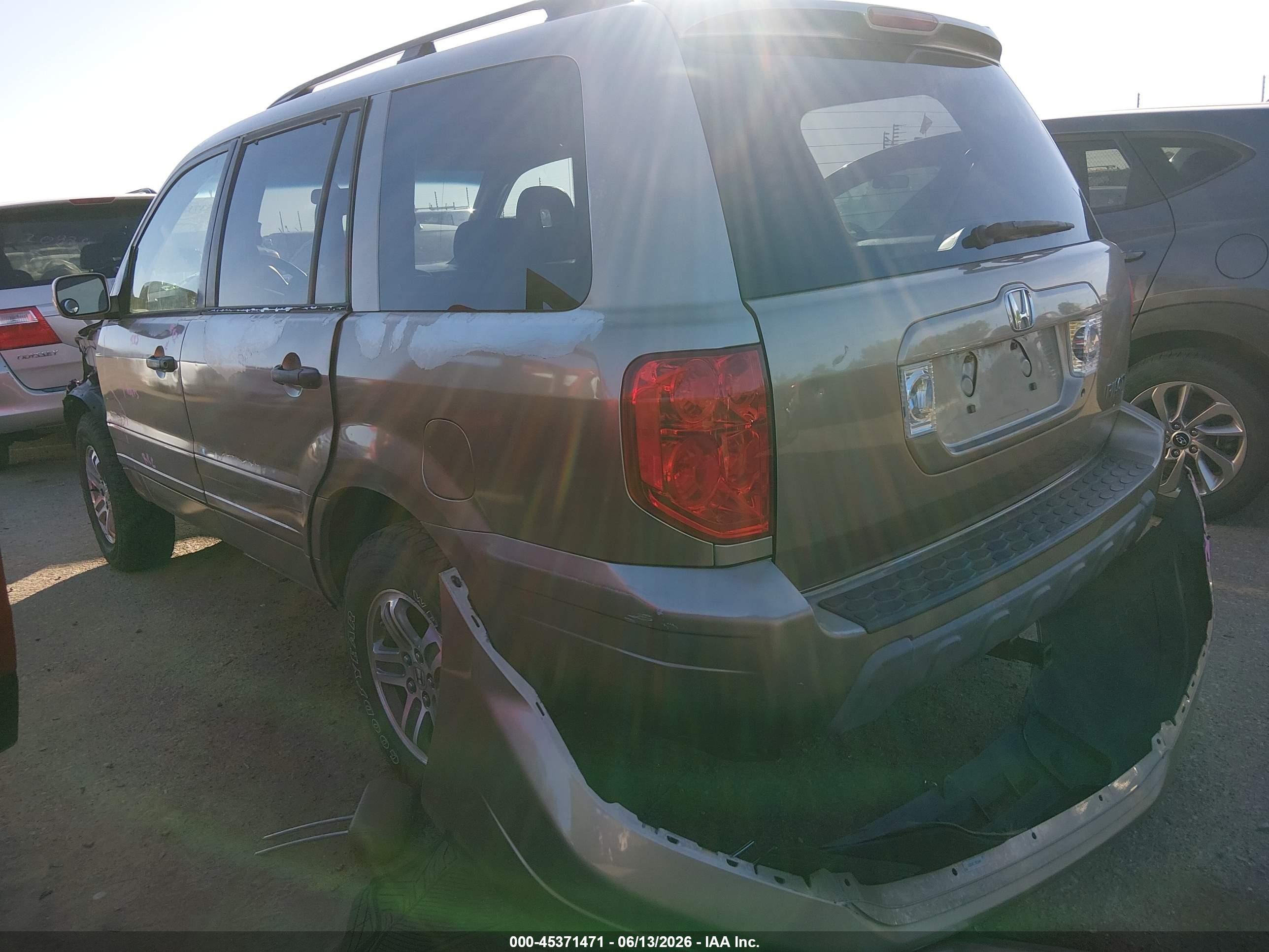 2005 Honda Pilot Ex-l Brown vin: 5FNYF18635B029842