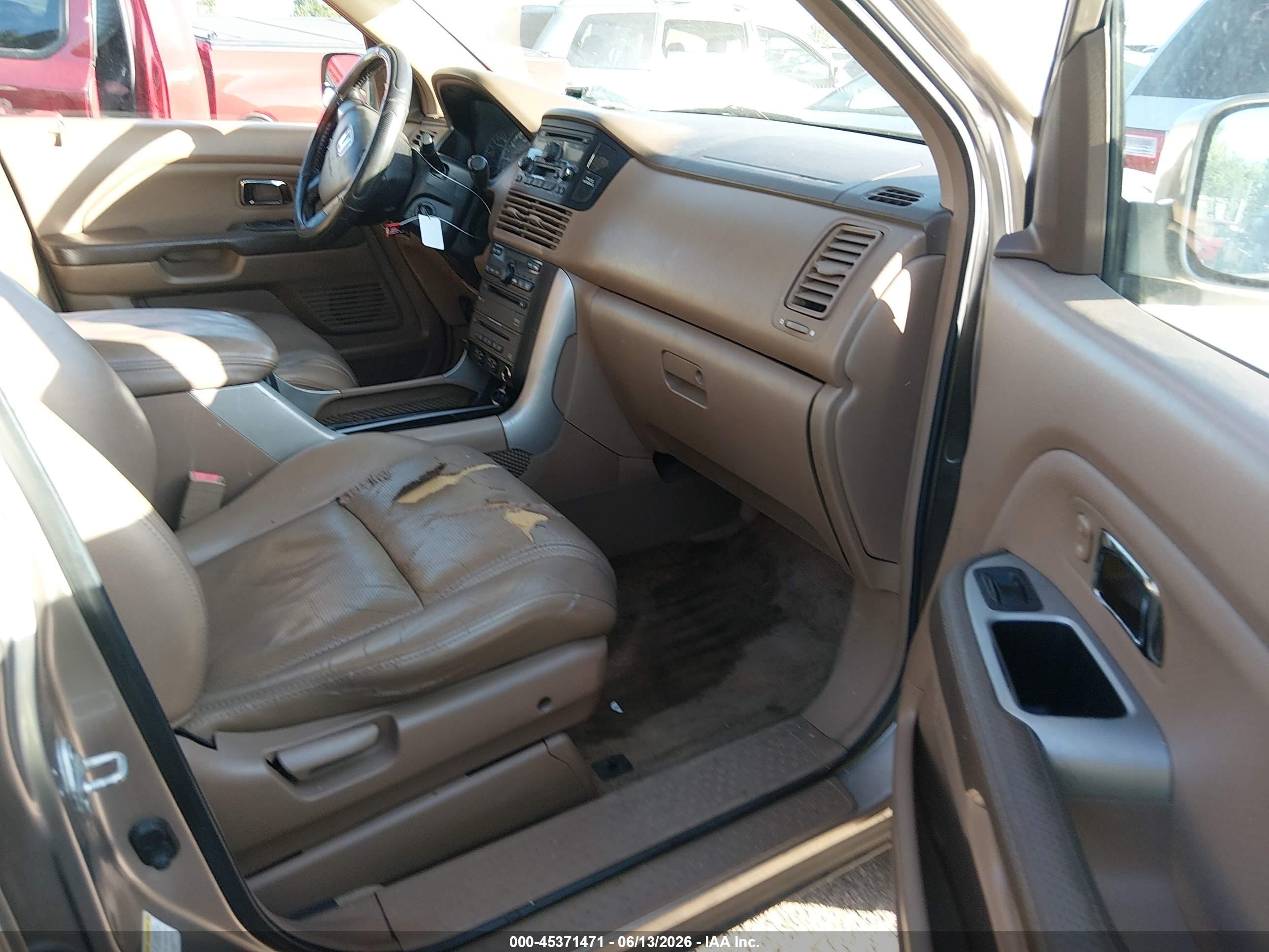2005 Honda Pilot Ex-l Brown vin: 5FNYF18635B029842