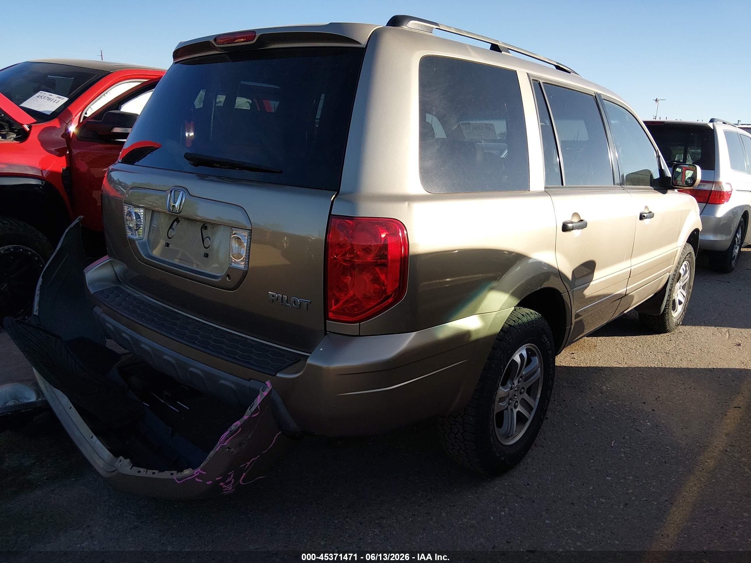 2005 Honda Pilot Ex-l Brown vin: 5FNYF18635B029842