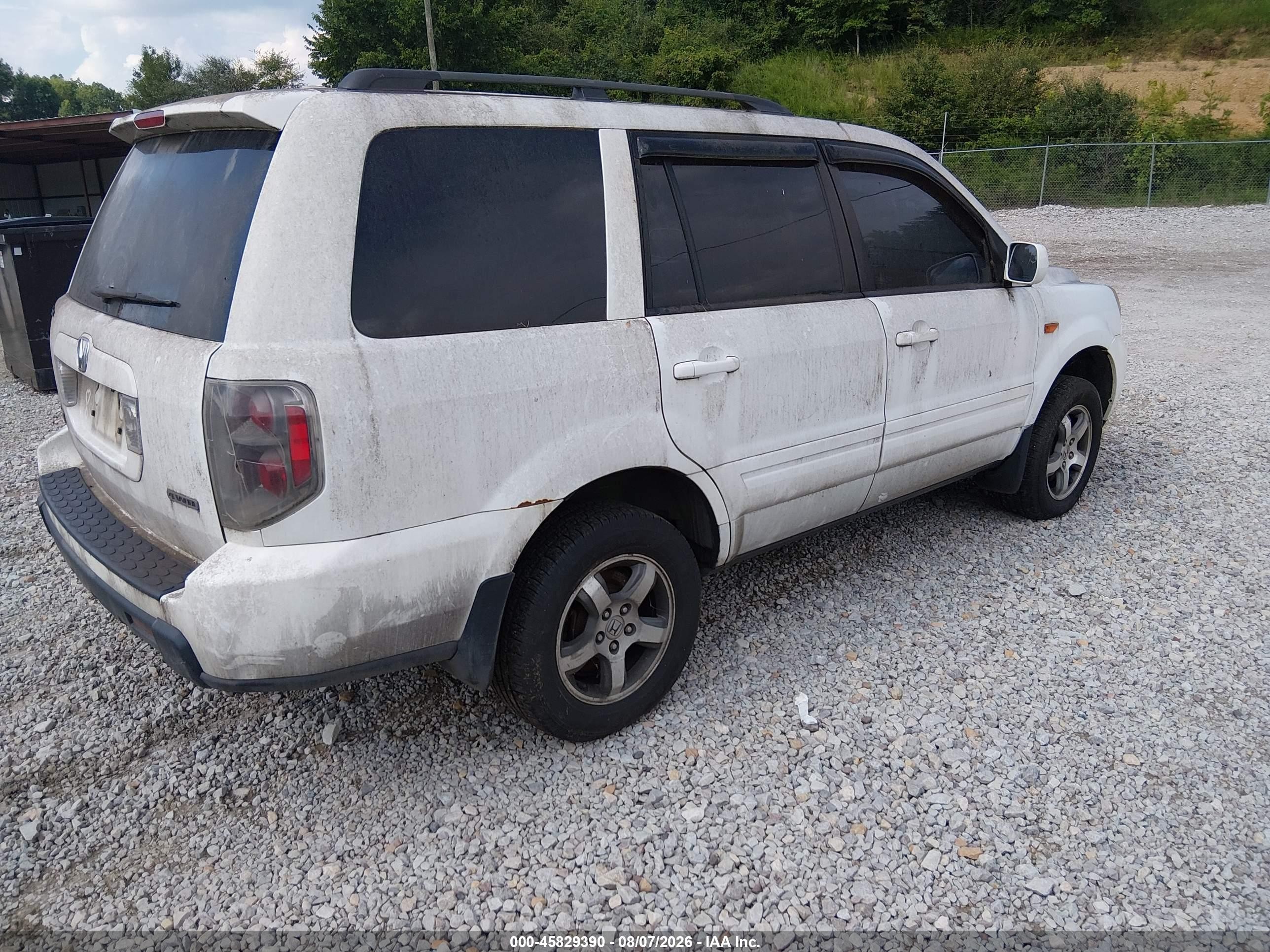2008 Honda Pilot Ex-l White vin: 5FNYF18638B009286