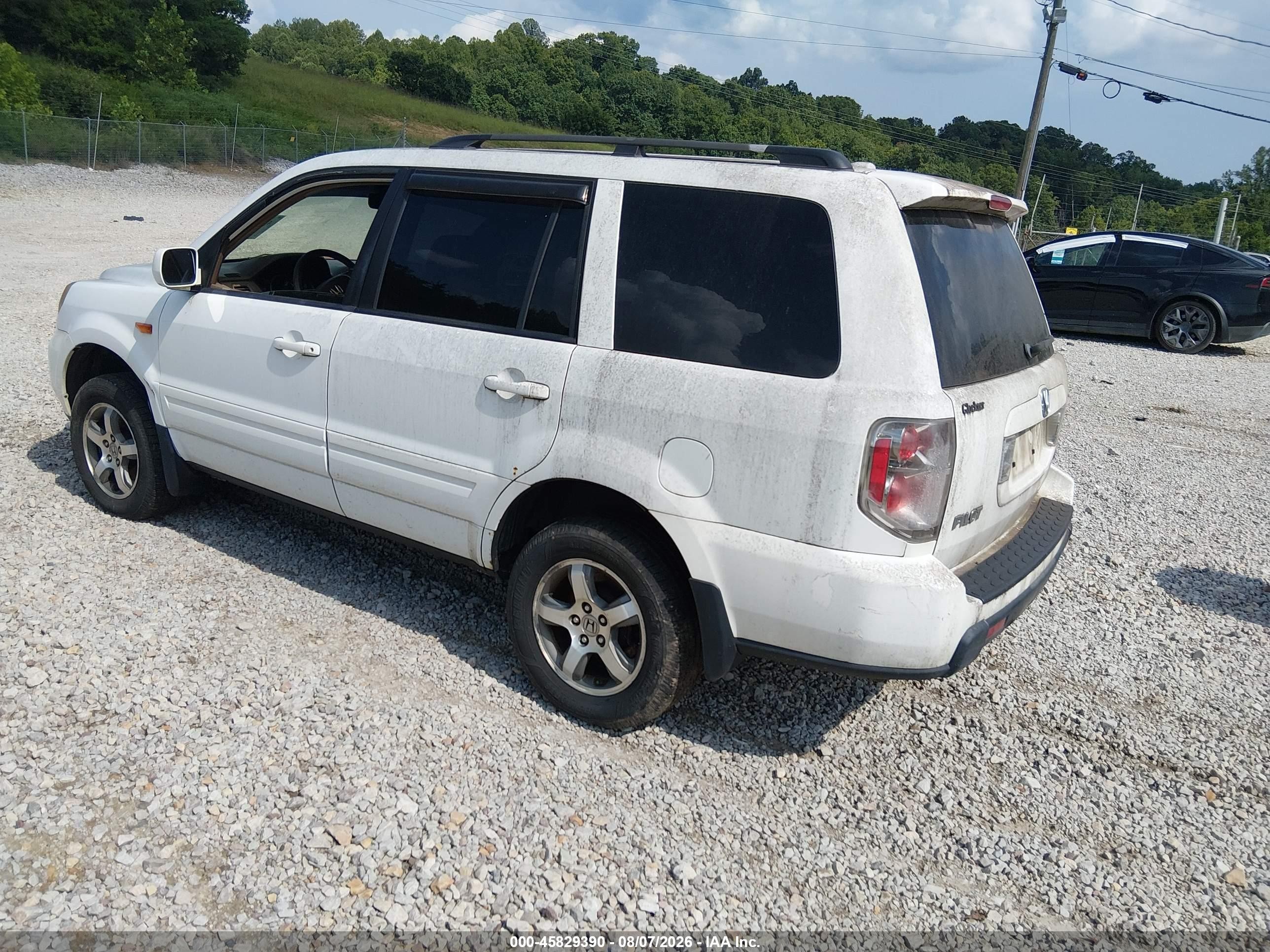 2008 Honda Pilot Ex-l White vin: 5FNYF18638B009286