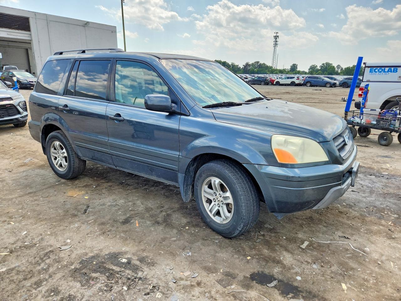 2005 Honda Pilot Exl Gray vin: 5FNYF18645B048397