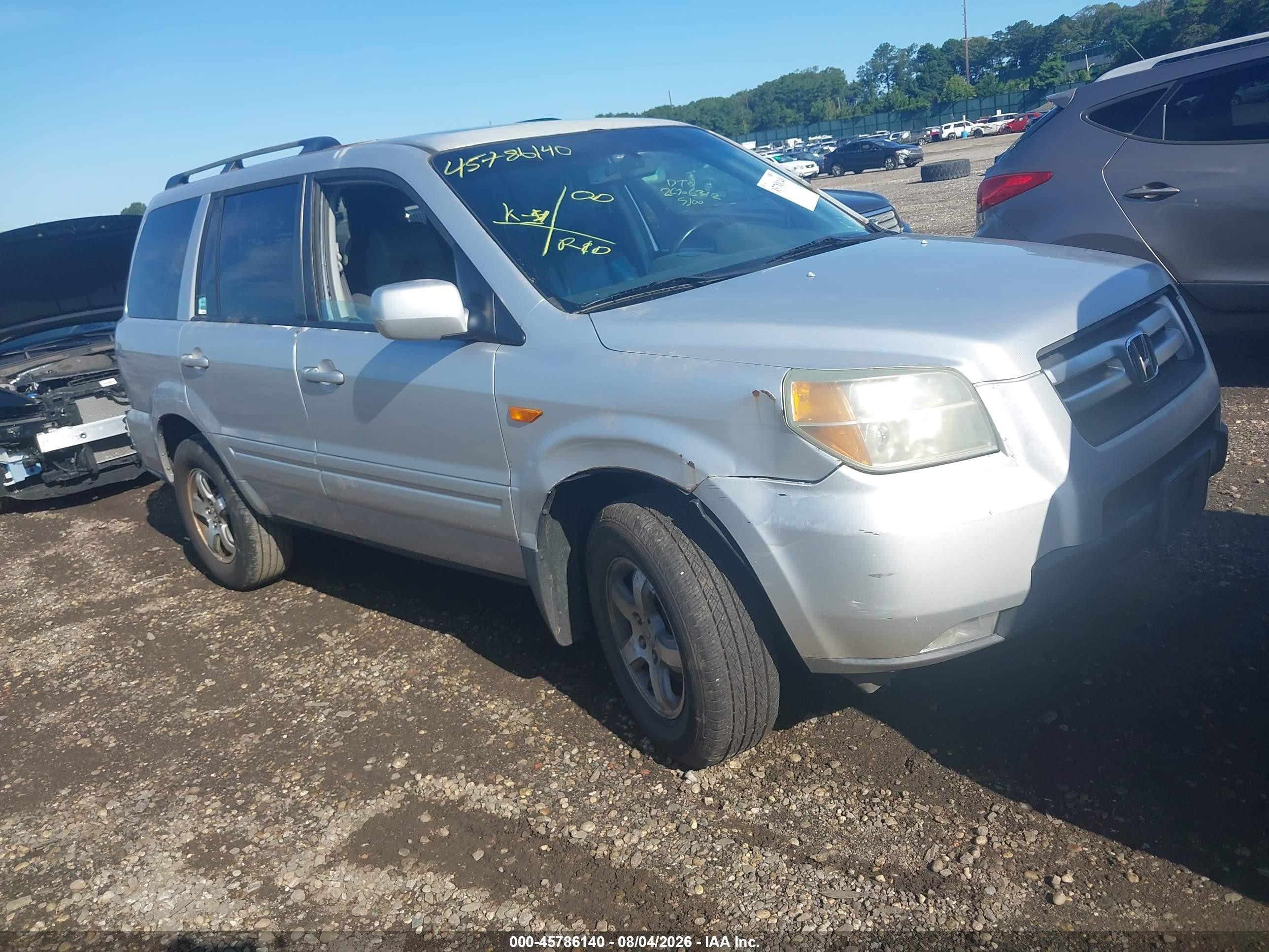 2006 Honda Pilot Ex-l Серебряный vin: 5FNYF18646B007611