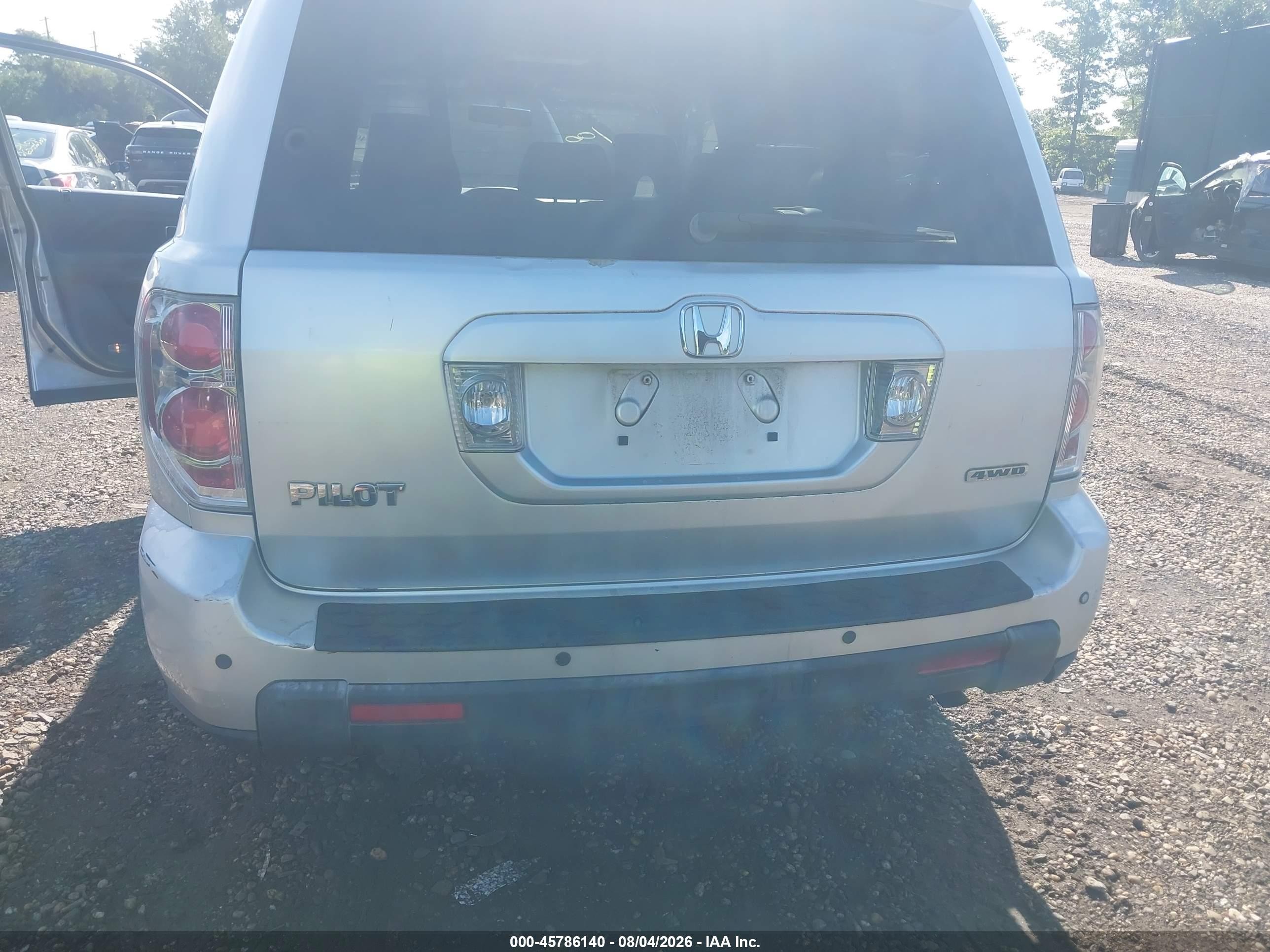 2006 Honda Pilot Ex-l Silver vin: 5FNYF18646B007611