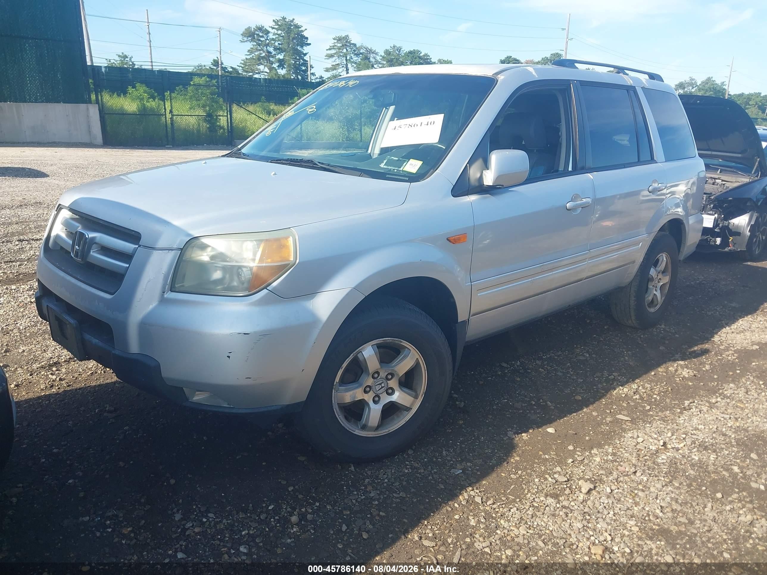 2006 Honda Pilot Ex-l Silver vin: 5FNYF18646B007611
