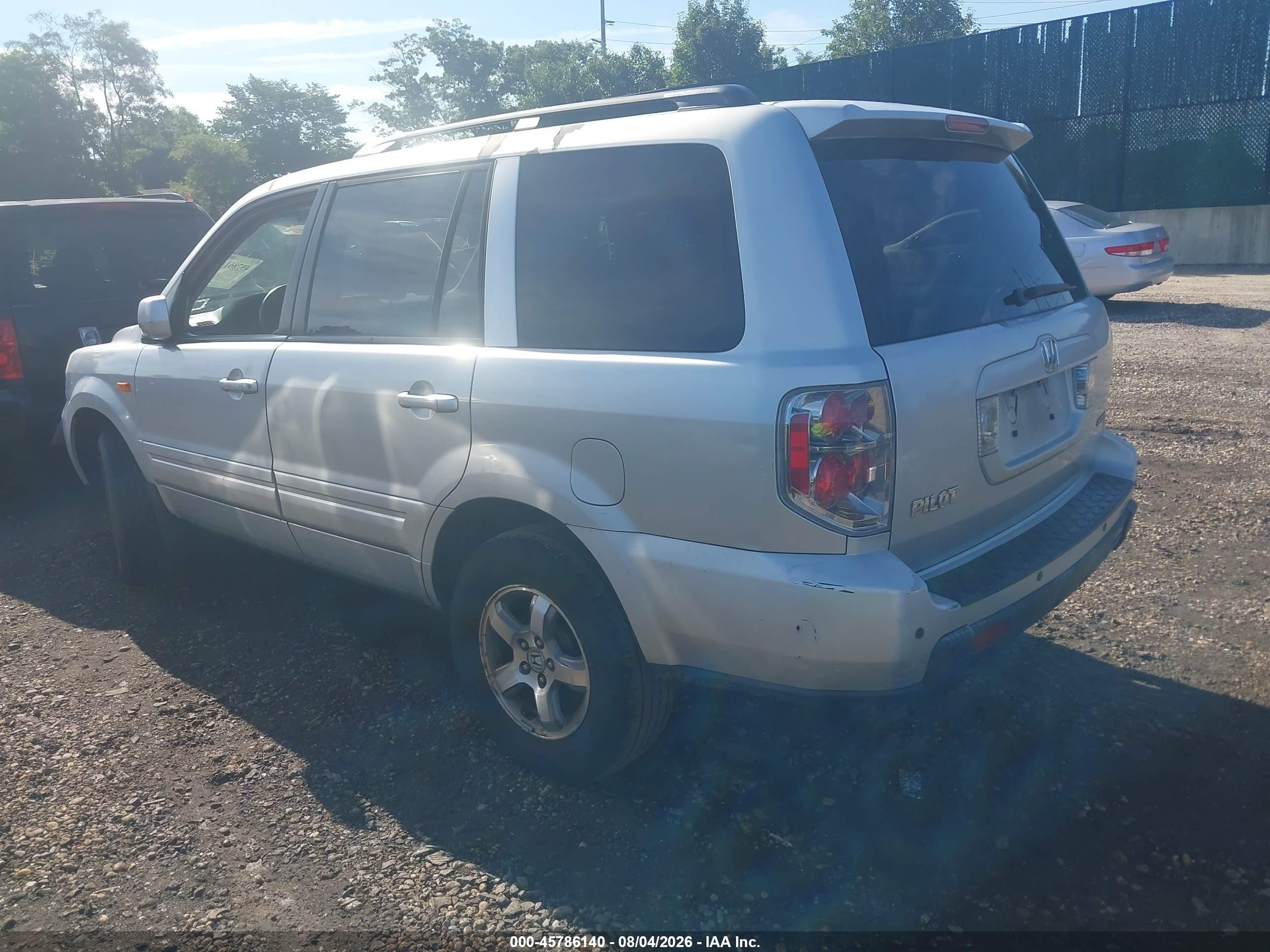 2006 Honda Pilot Ex-l Silver vin: 5FNYF18646B007611