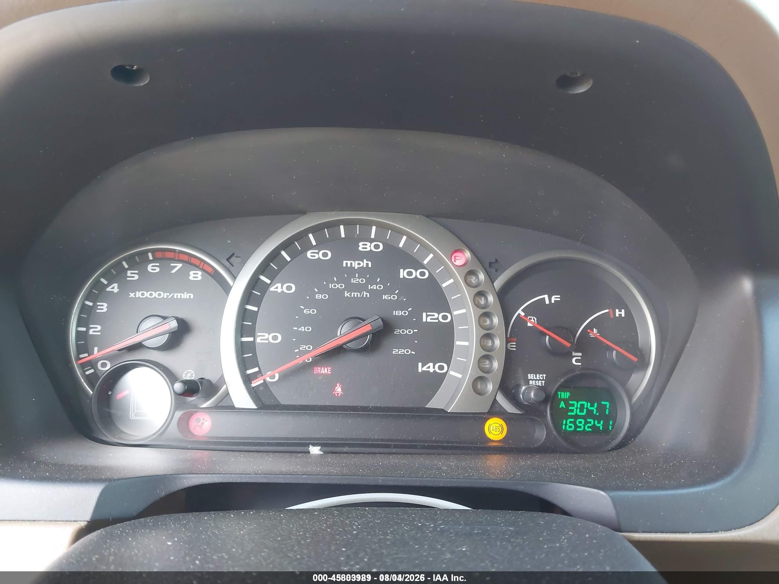 2004 Honda Pilot Ex-l Burgundy vin: 5FNYF18654B007419