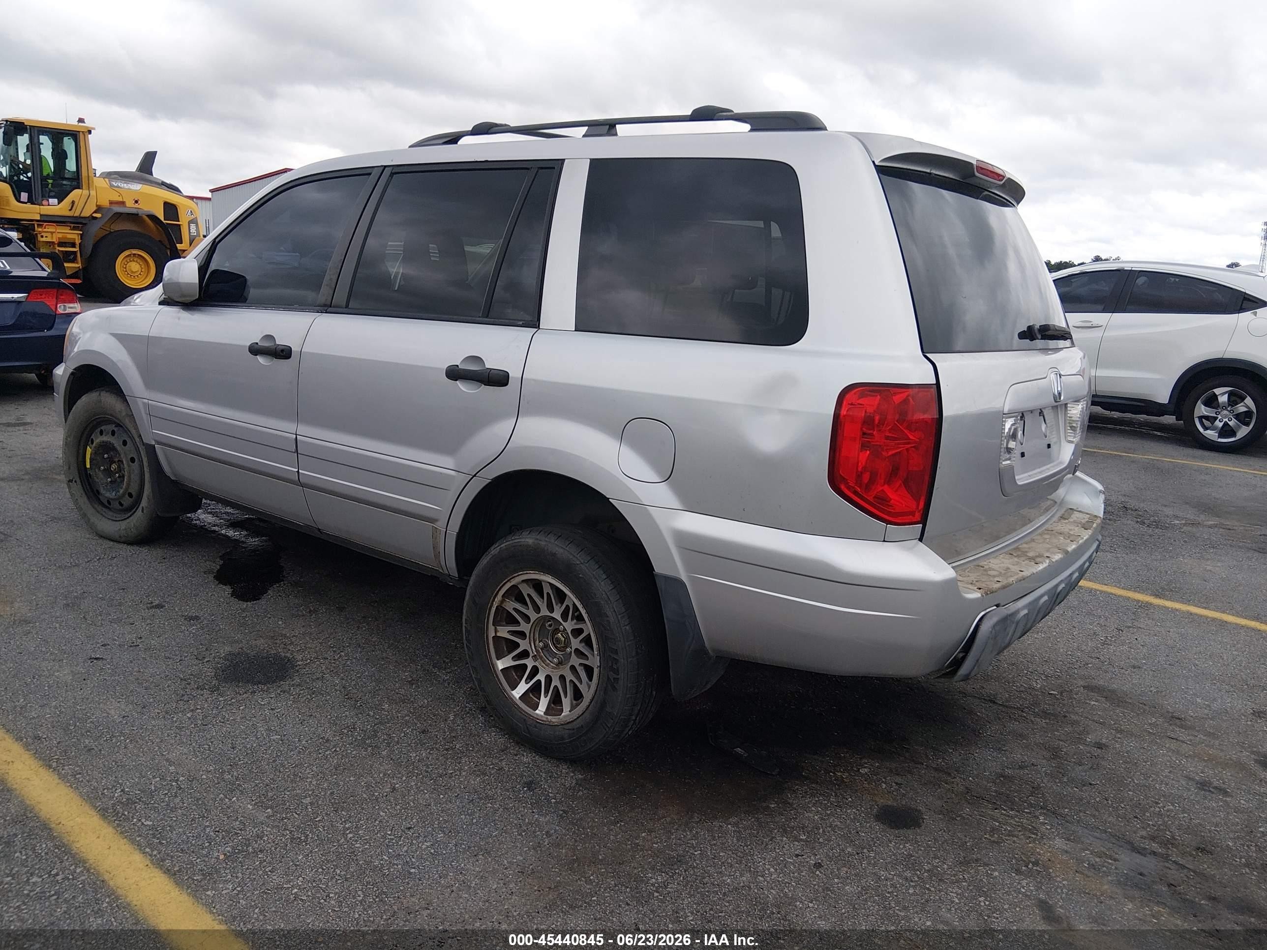 2005 Honda Pilot Ex-l Silver vin: 5FNYF18655B011293